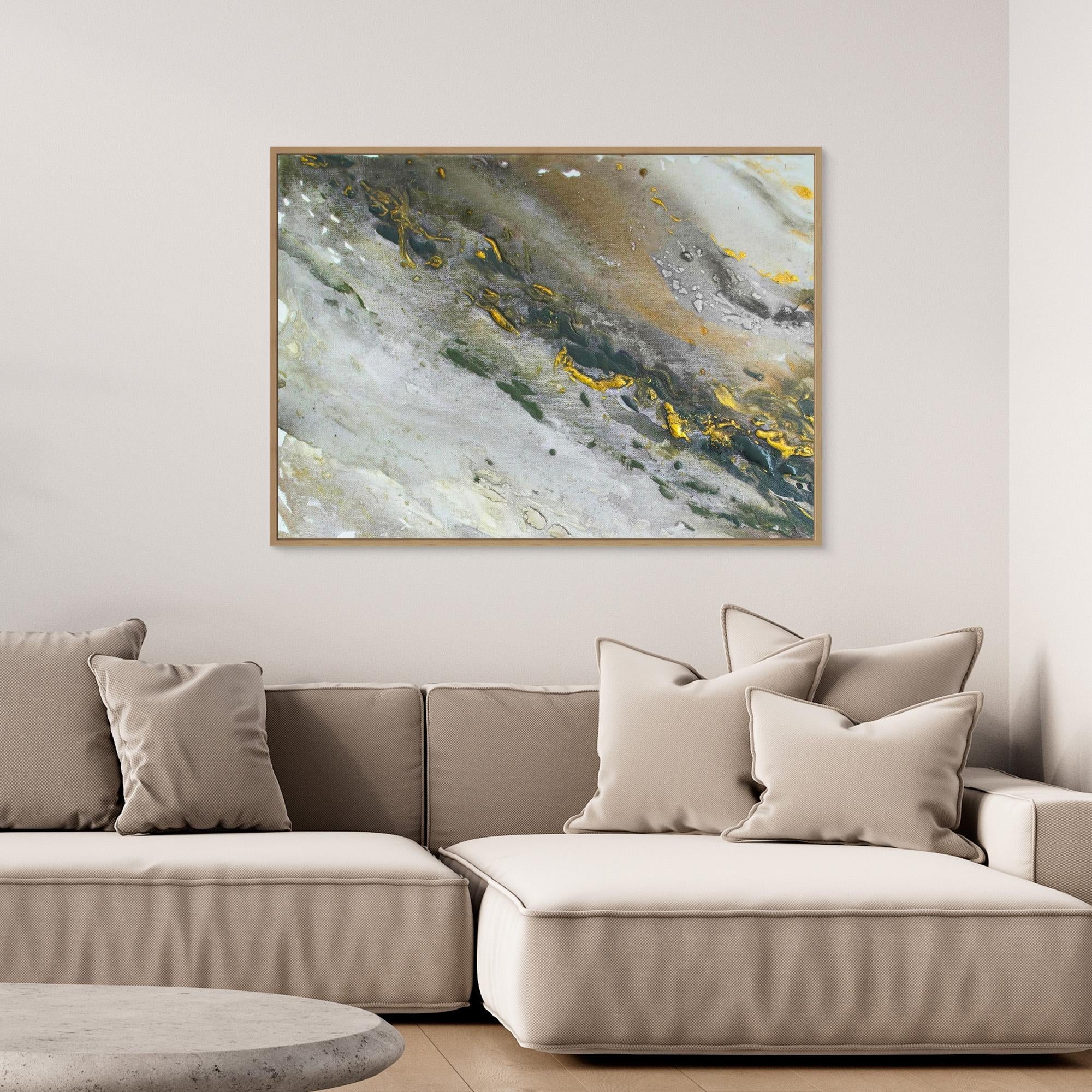 Canvas Print: "Marble wave gray"
