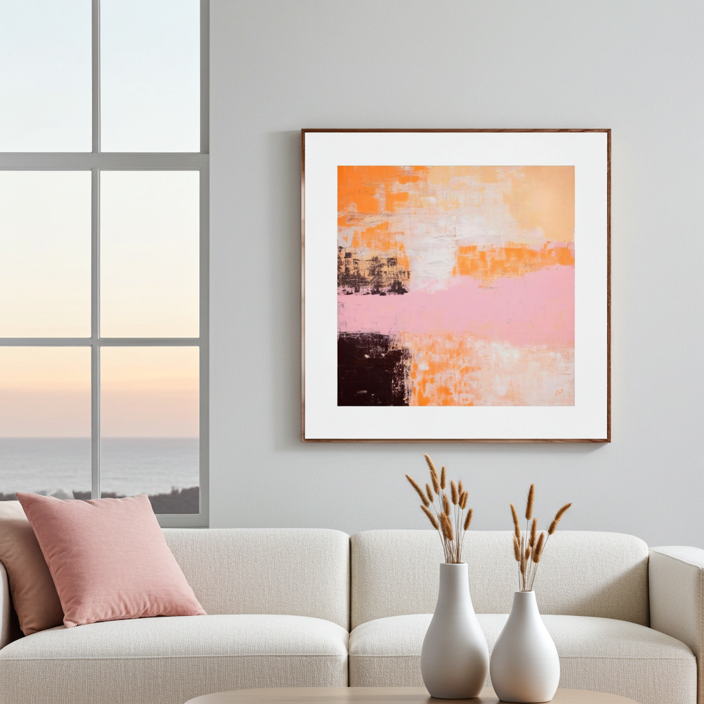 Konsttryck på Fine Art-papper: "Korall Solnedgång"