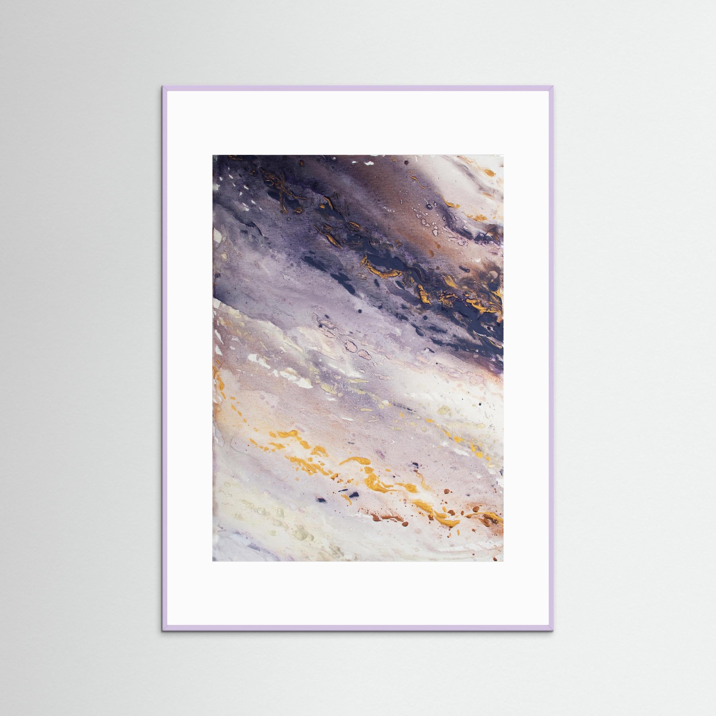 Fine Art Paper Print: Marble Wave Piece 1