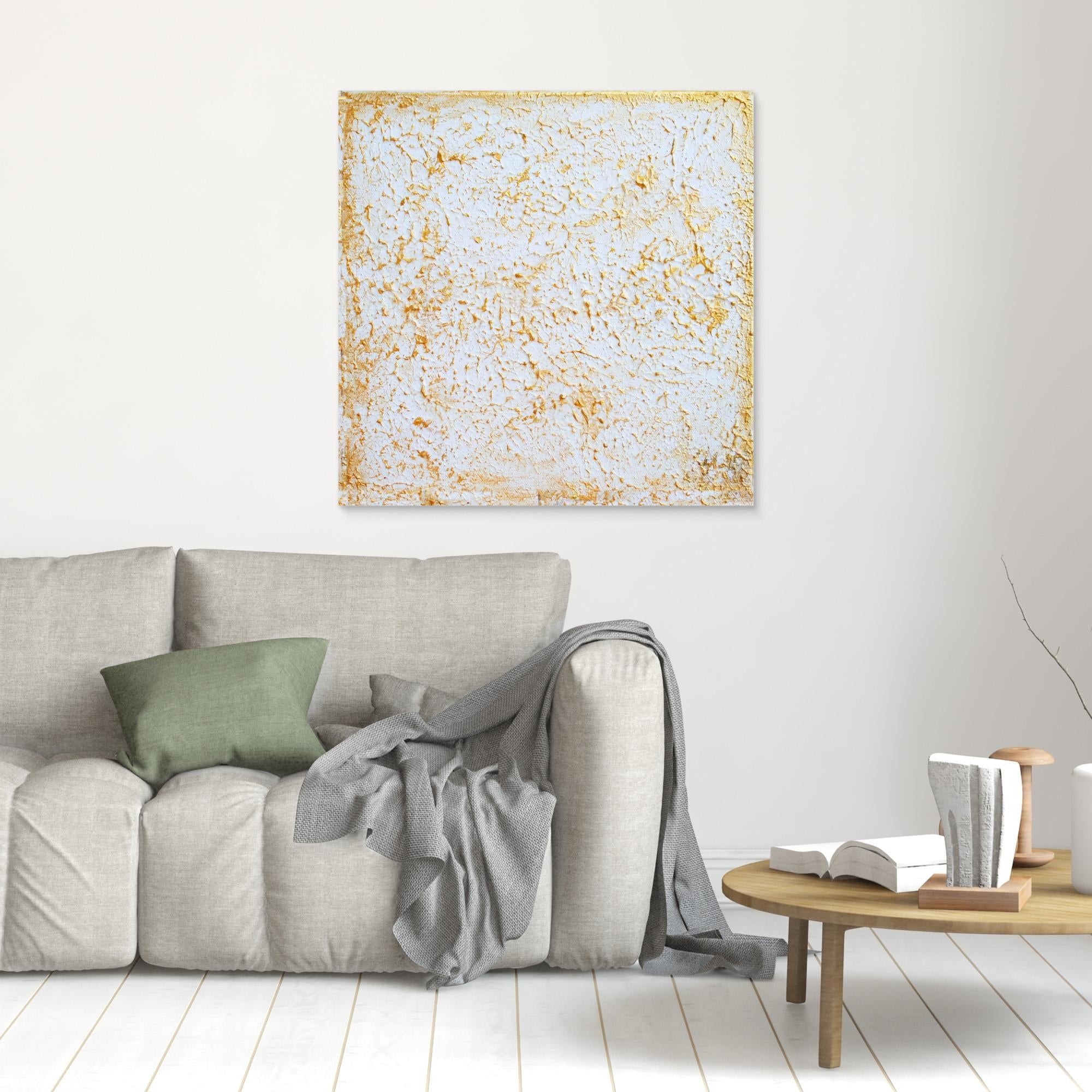 Canvas Print: "Organic 3D gold painting"