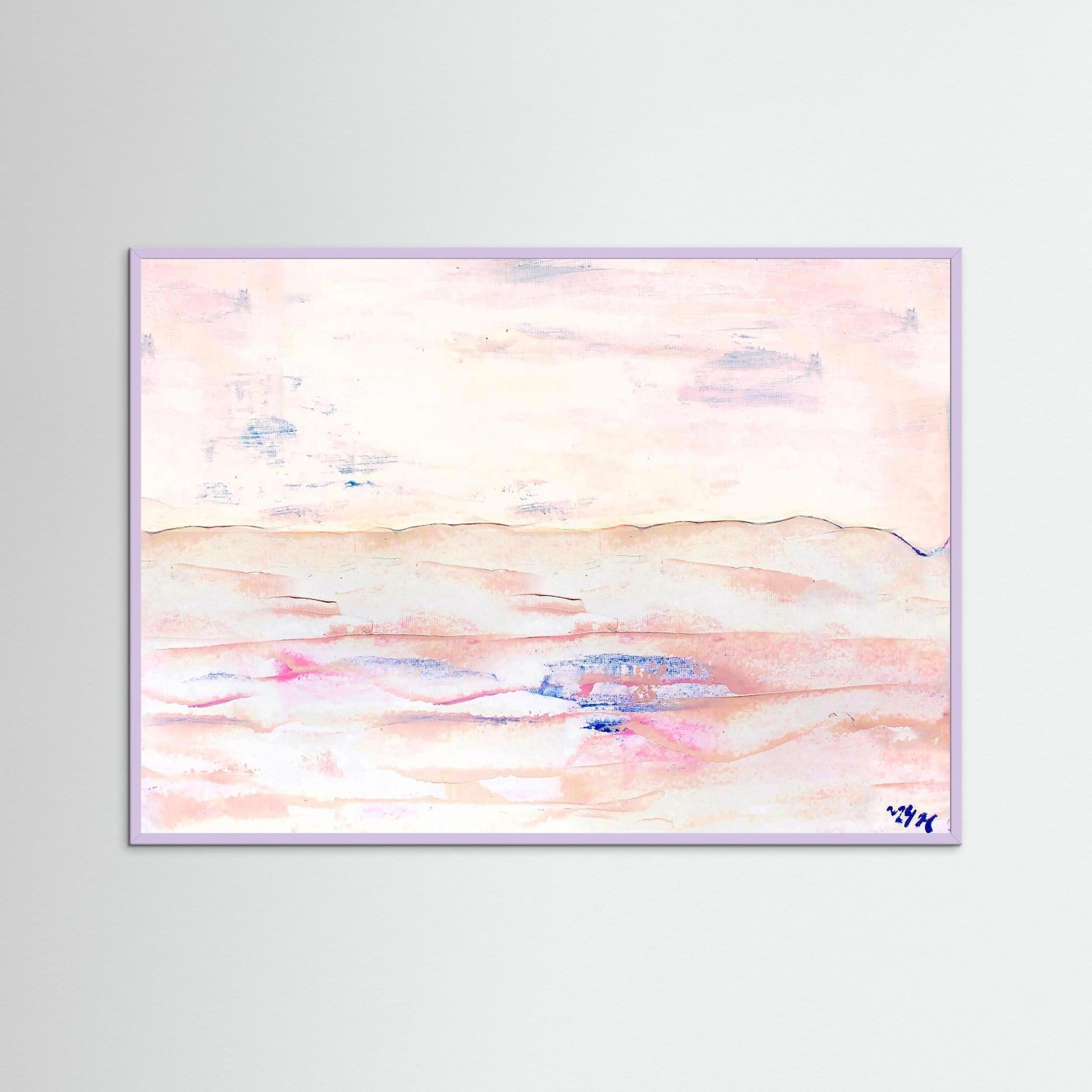 Fine Art Paper Print: "White sand beach" dusty pink