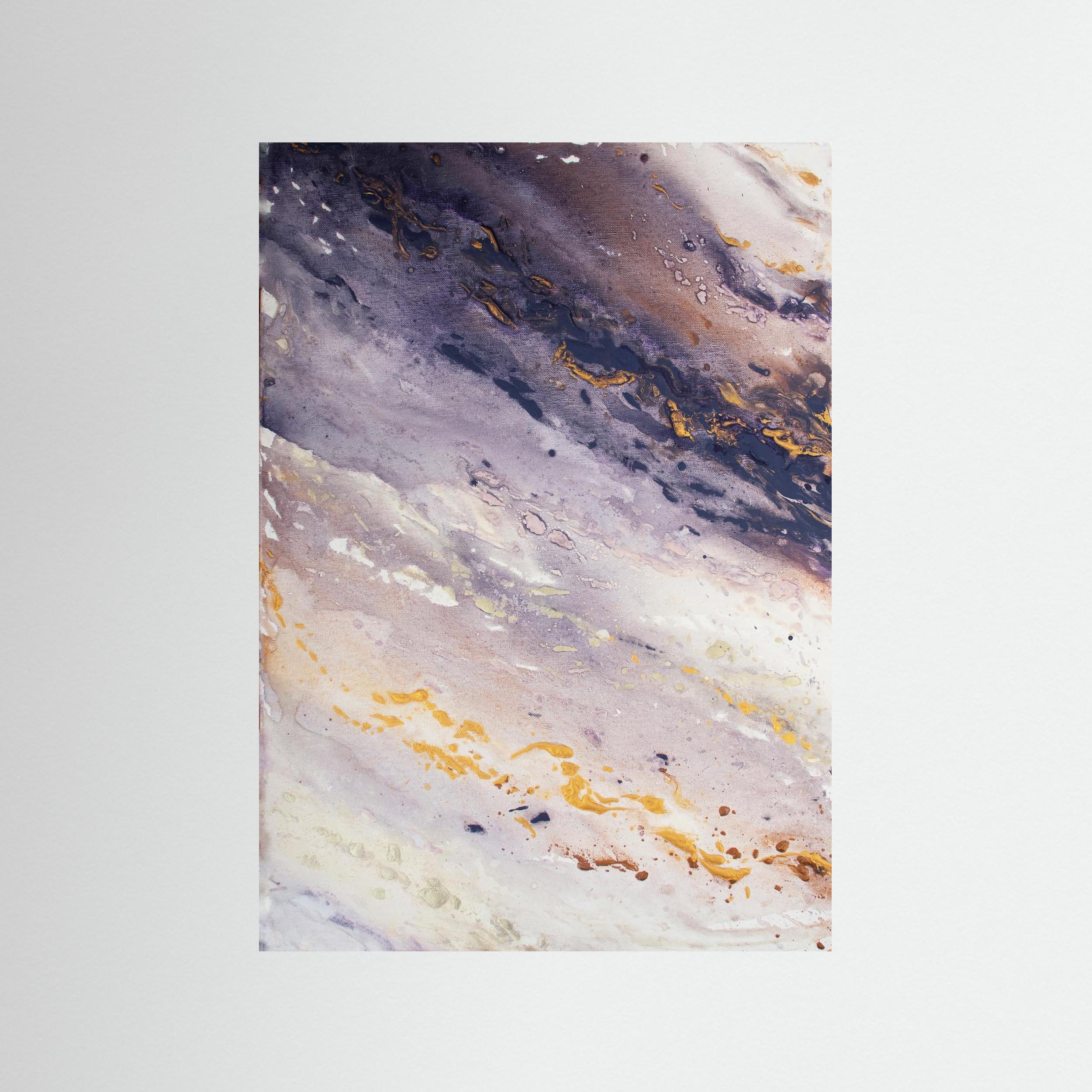 Fine Art Paper Print: Marble Wave Piece 1
