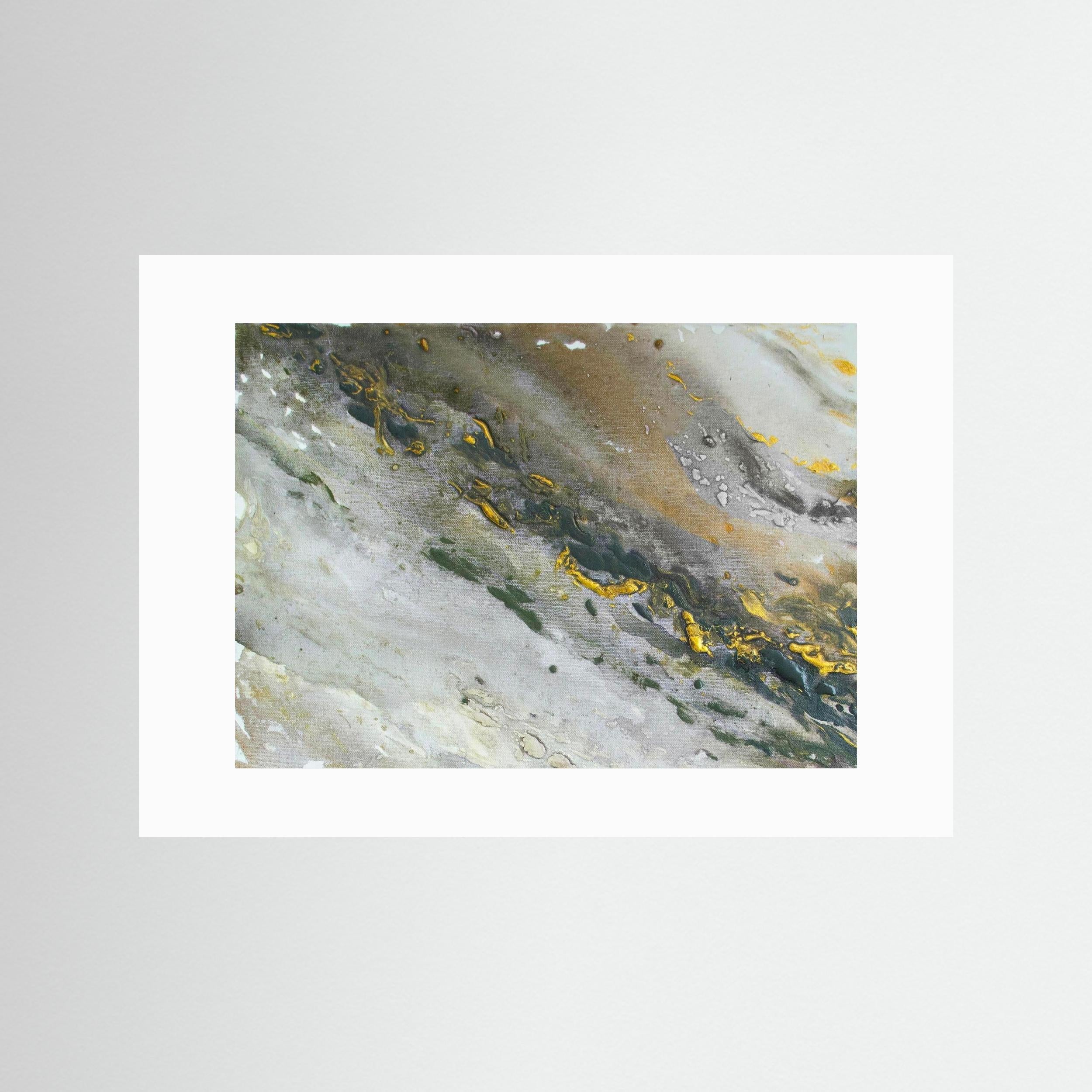 Fine Art Paper print: "Marble Wave - Gray"