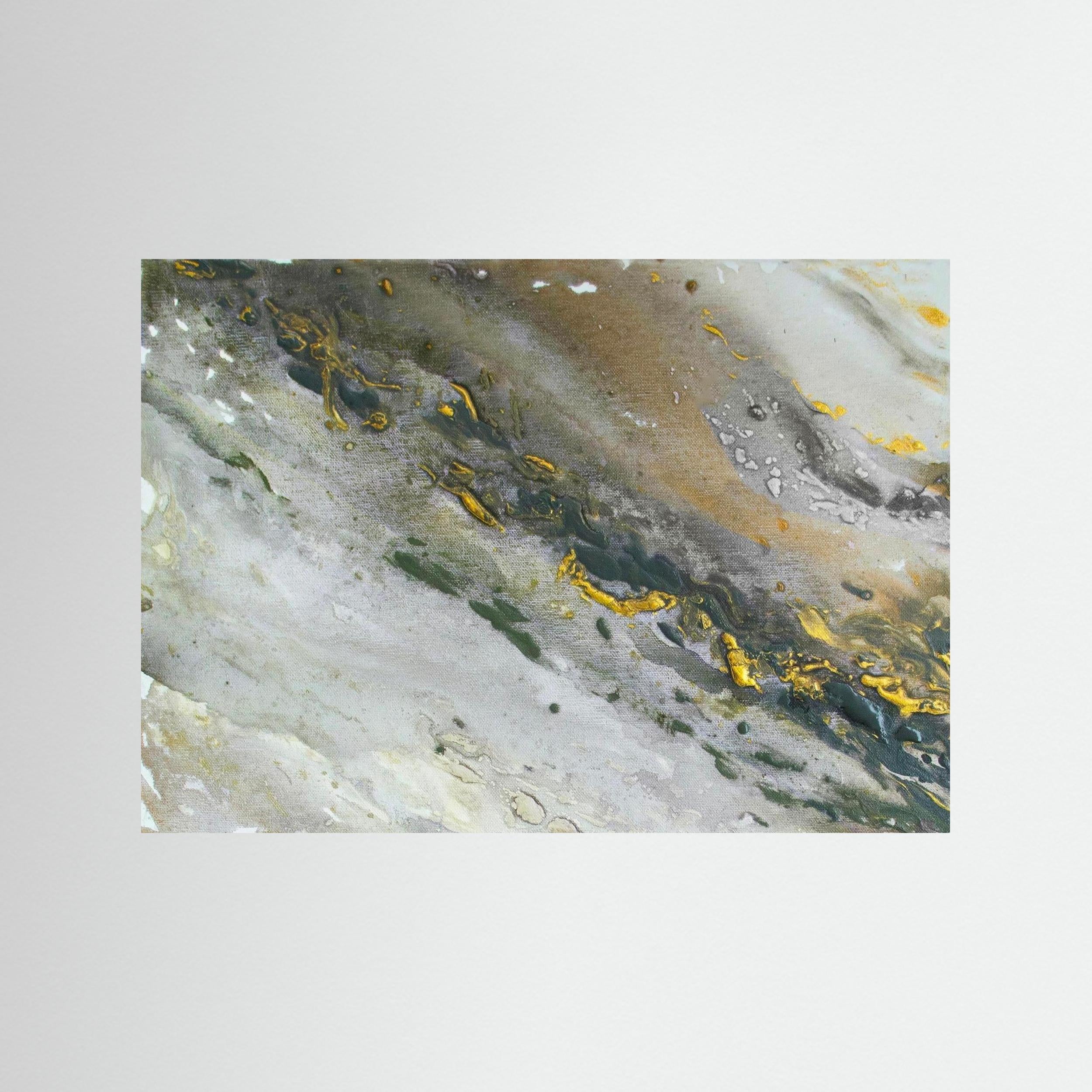 Fine Art Paper print: "Marble Wave - Gray"