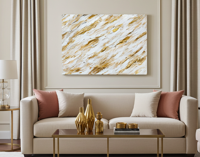 Canvas Print: "Splashing Gold"