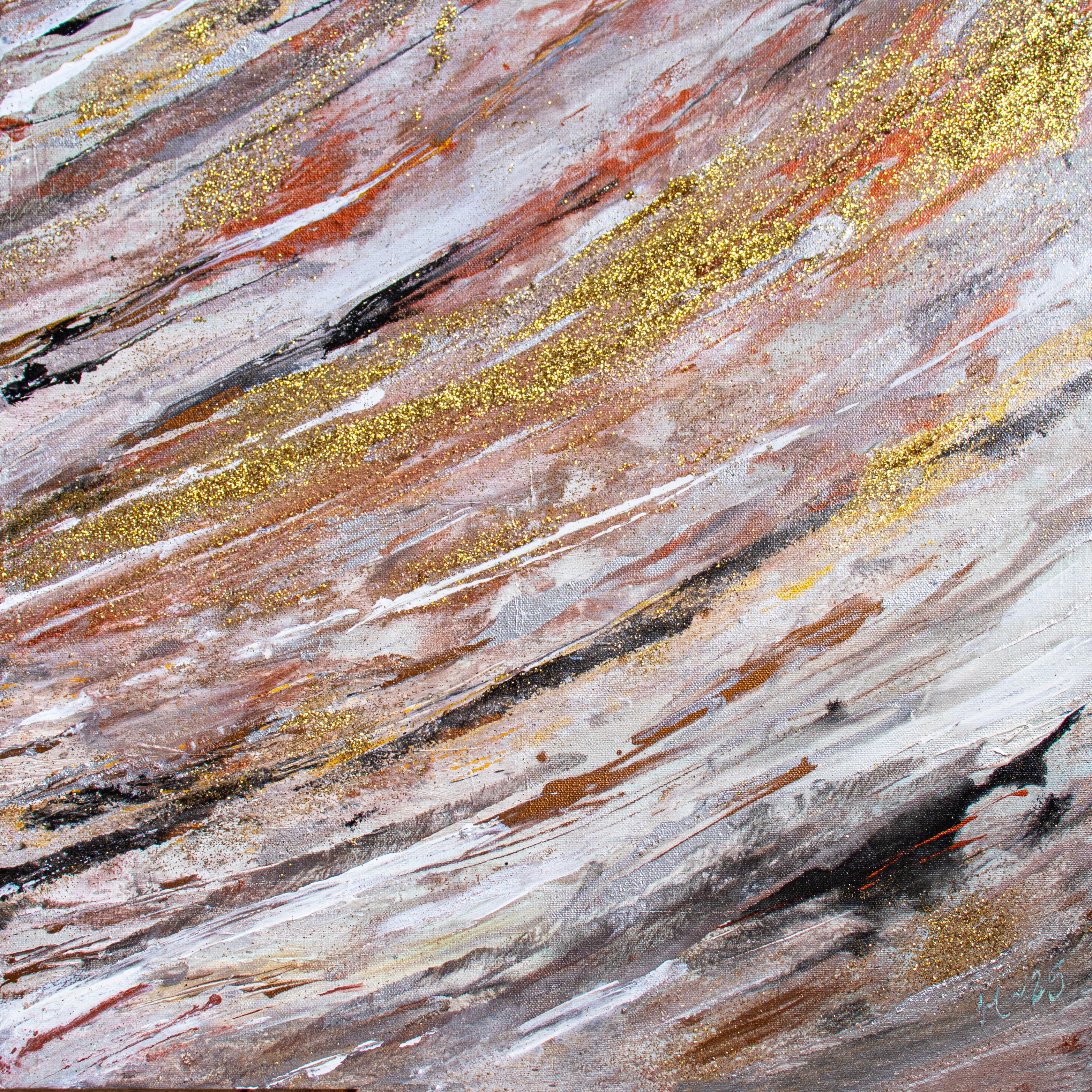 Canvas Print: " Golden wave" piece 2
