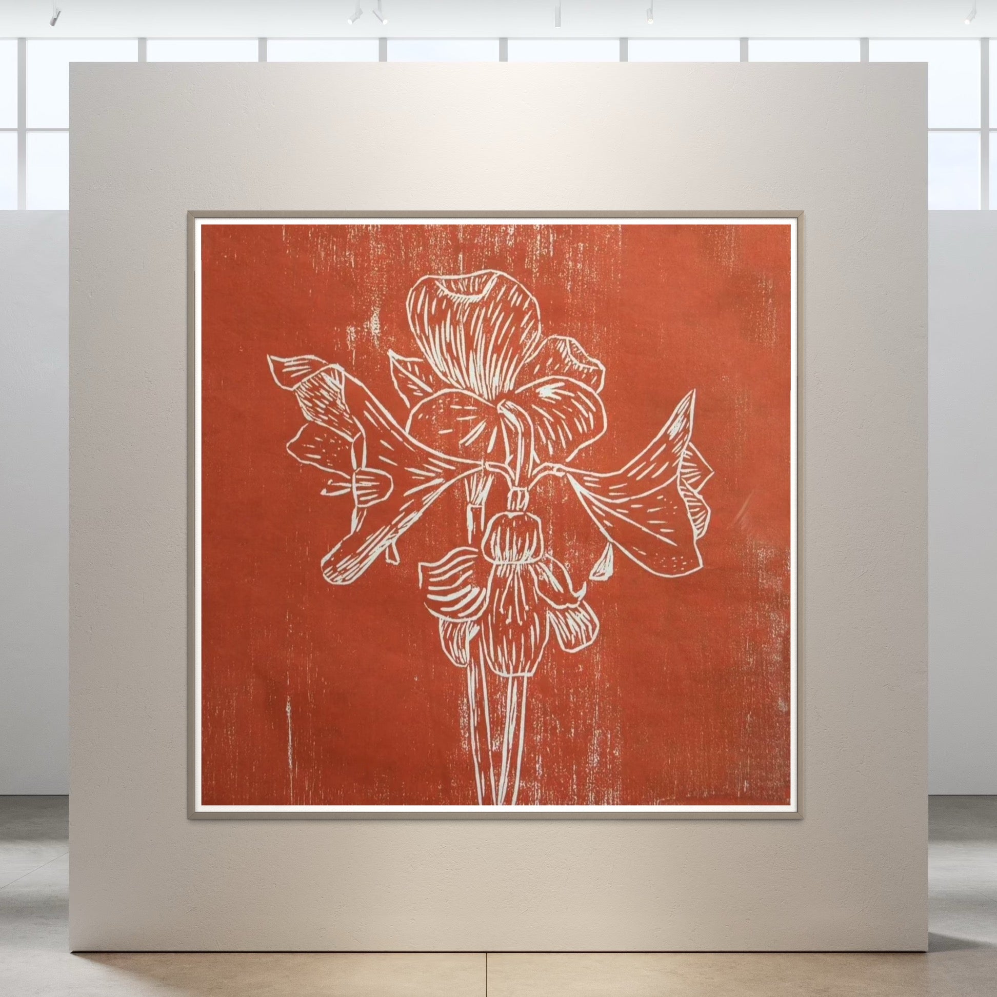 Canvastavla: "Röd amaryllis"