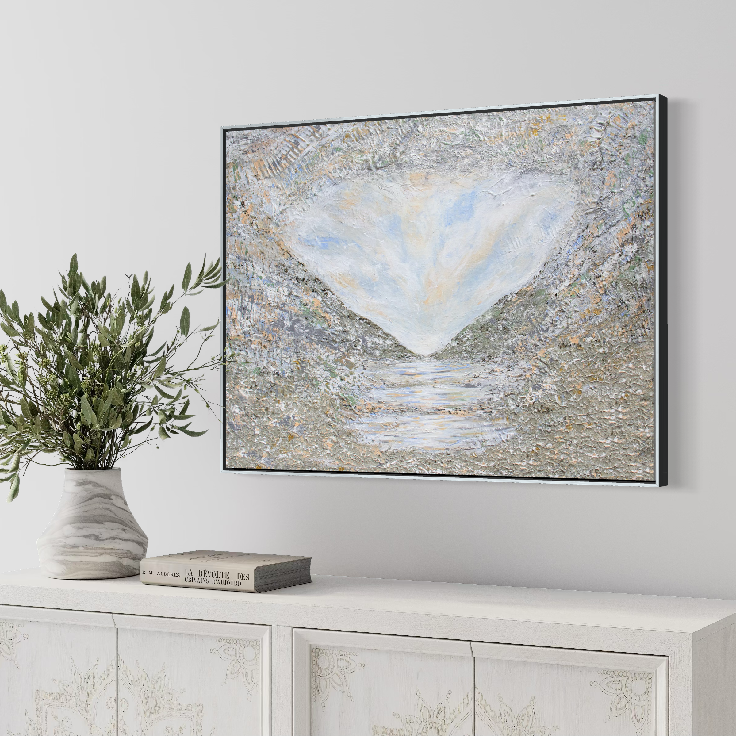 Höga kusten – Original Abstract Acrylic Painting 70×50 cm