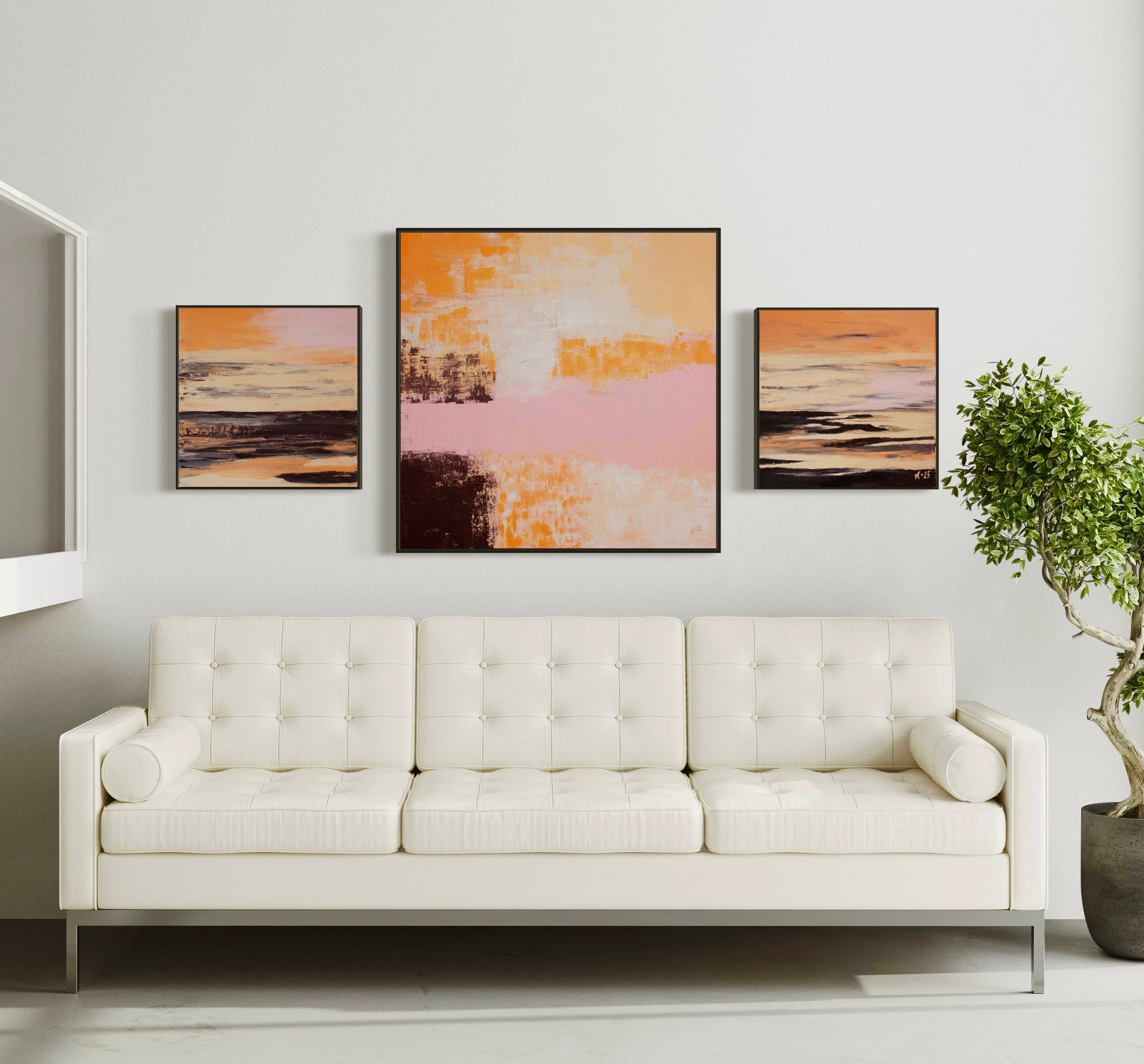 Fine Art Print tvådelad tavla: Coral beach del 1