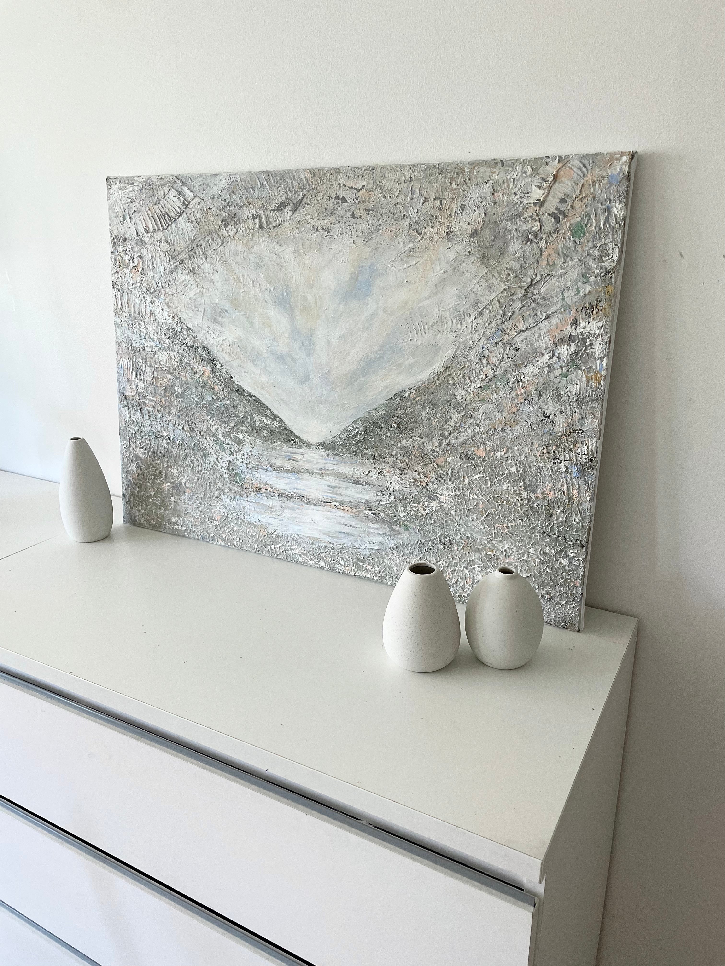 Höga kusten – Original Abstract Acrylic Painting 70×50 cm