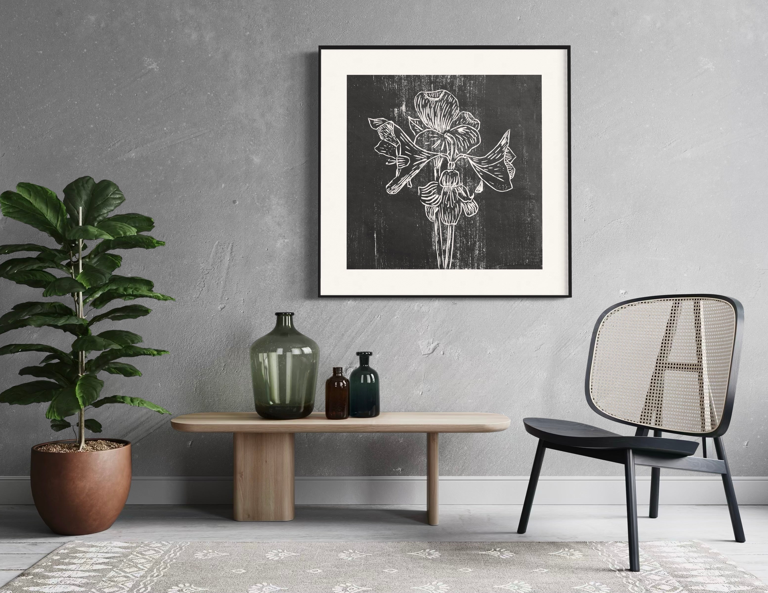 Fine Art Paper Print: "Black Amaryllis"