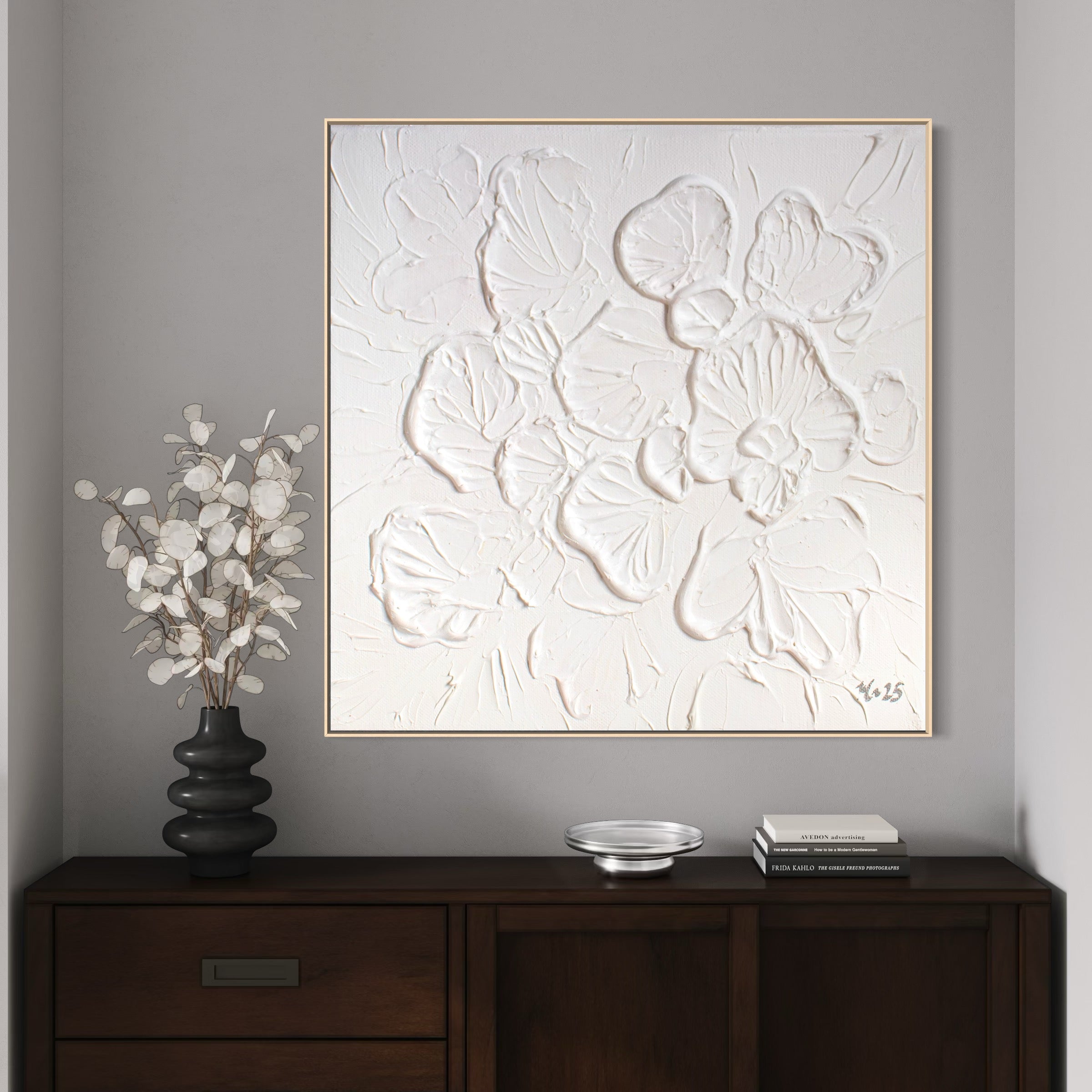 Original painting "Soft White Bloom"