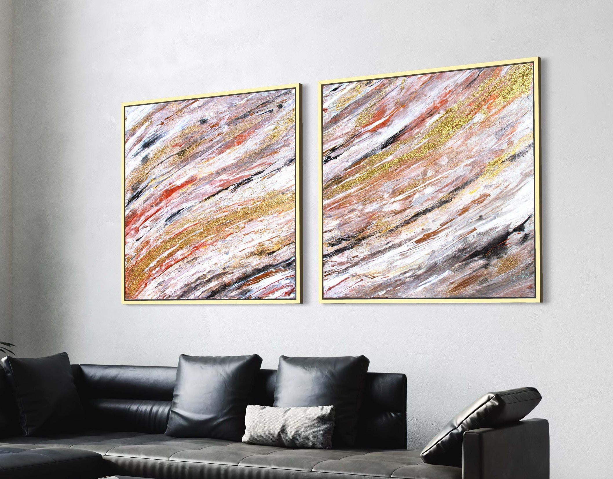 Canvas Print: " Golden wave" piece 1