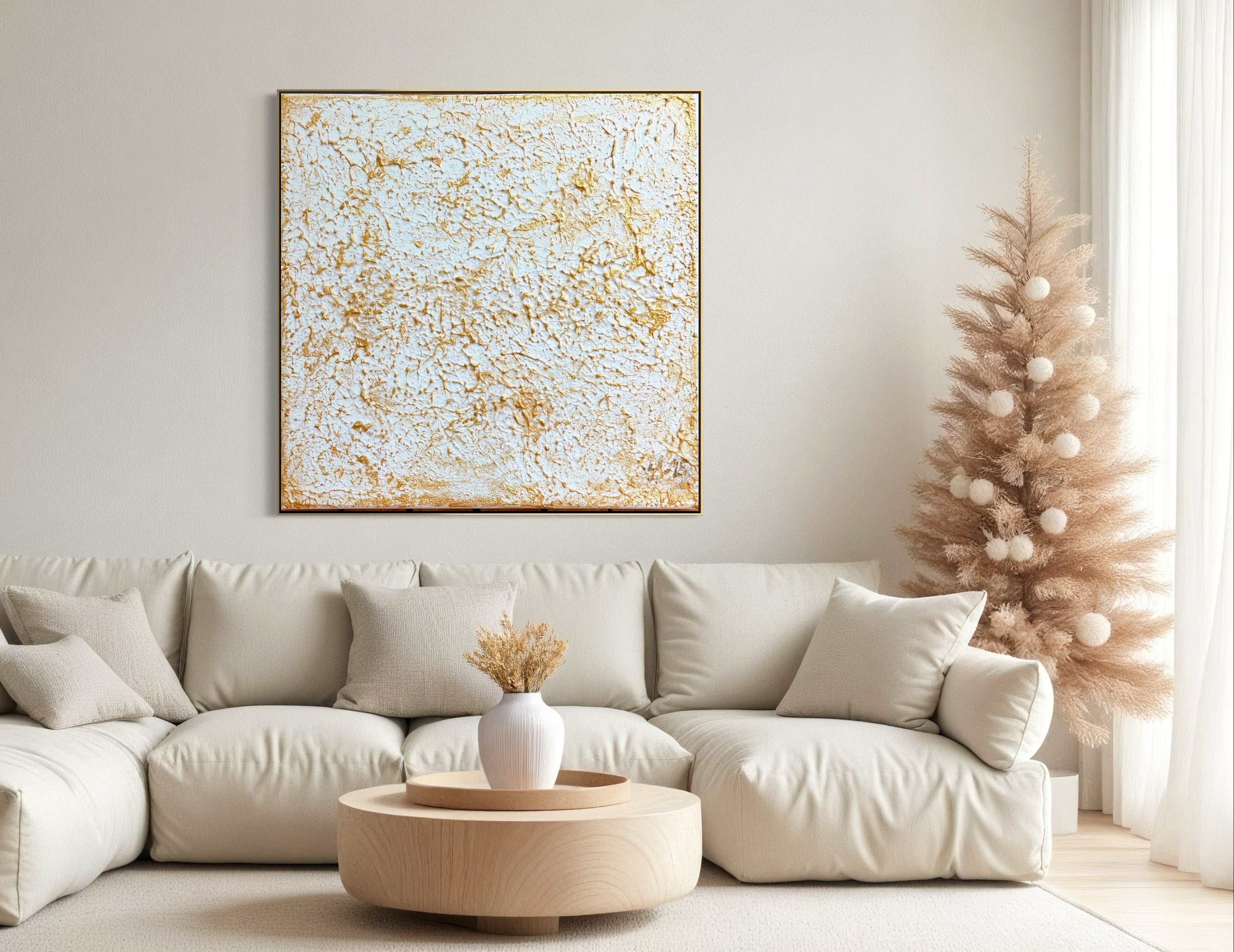 Fine Art Paper print: "Organic 3D gold painting"