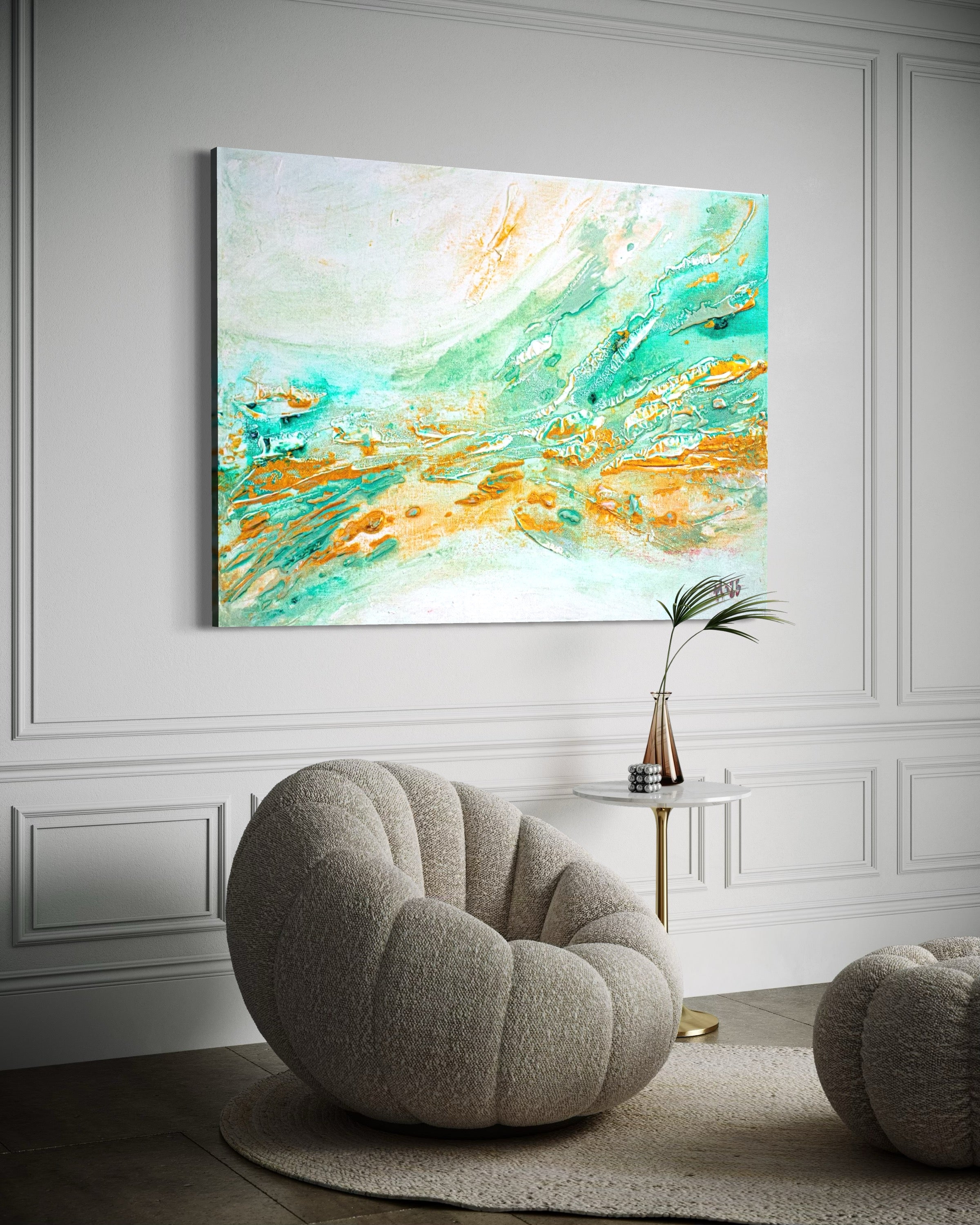 Canvas Print: "Golden current"