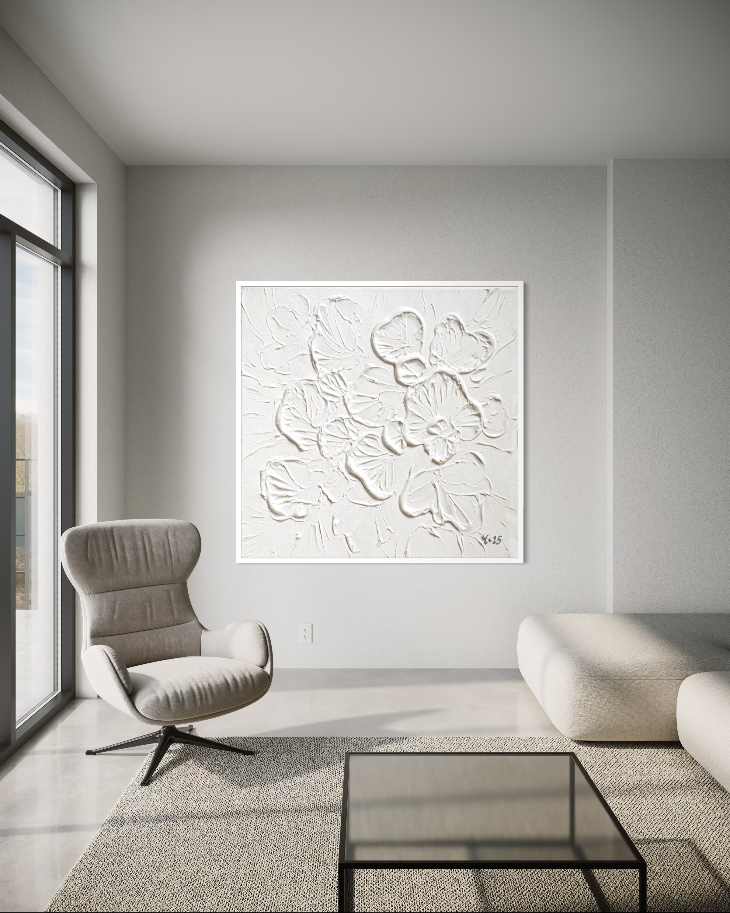 Canvas Print: "Soft White Bloom"