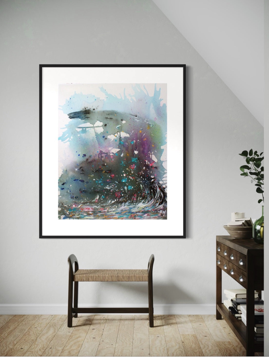 Abstract Canvas Print - Blue and Purple Wave