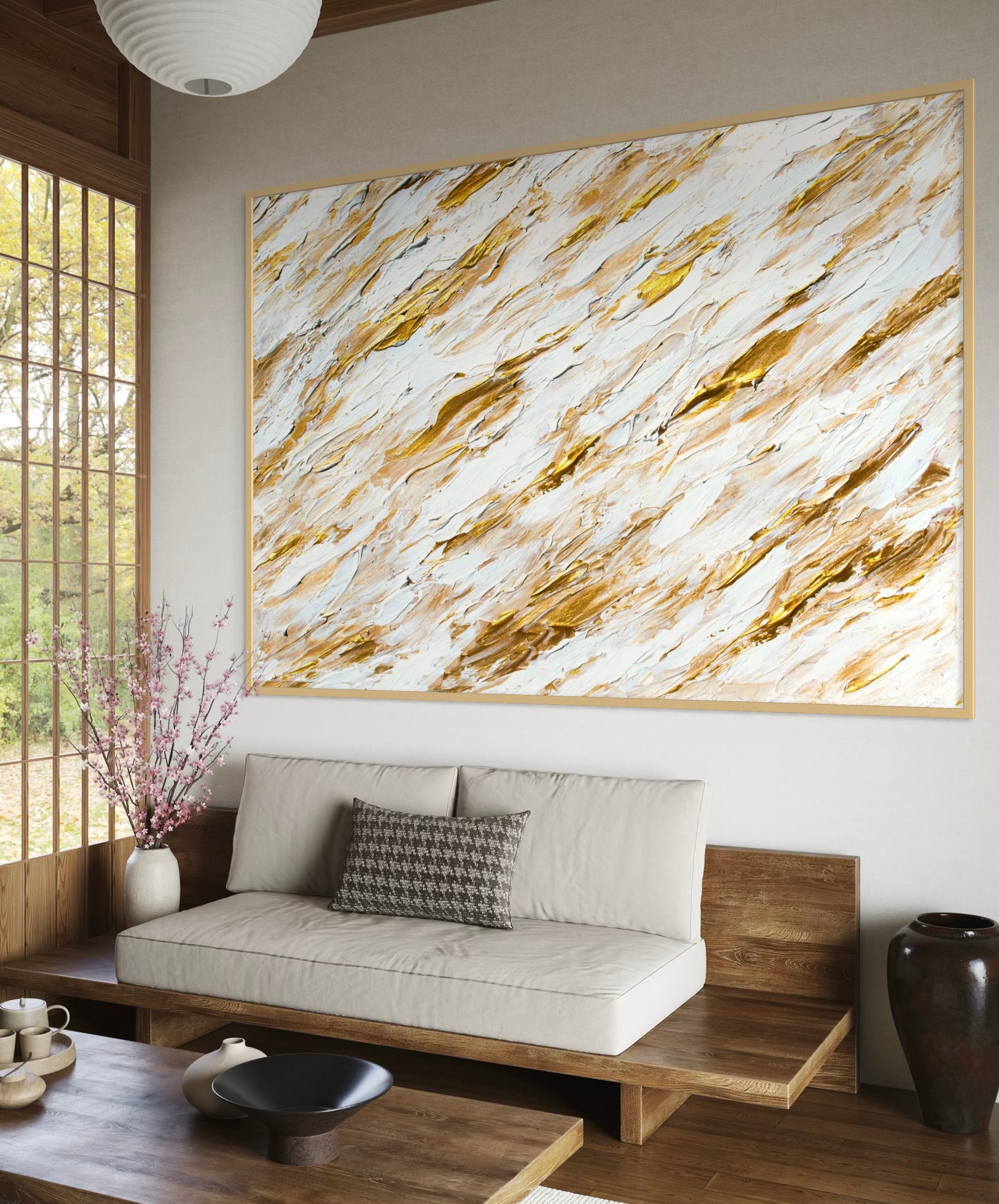 Canvas Print: "Splashing Gold"