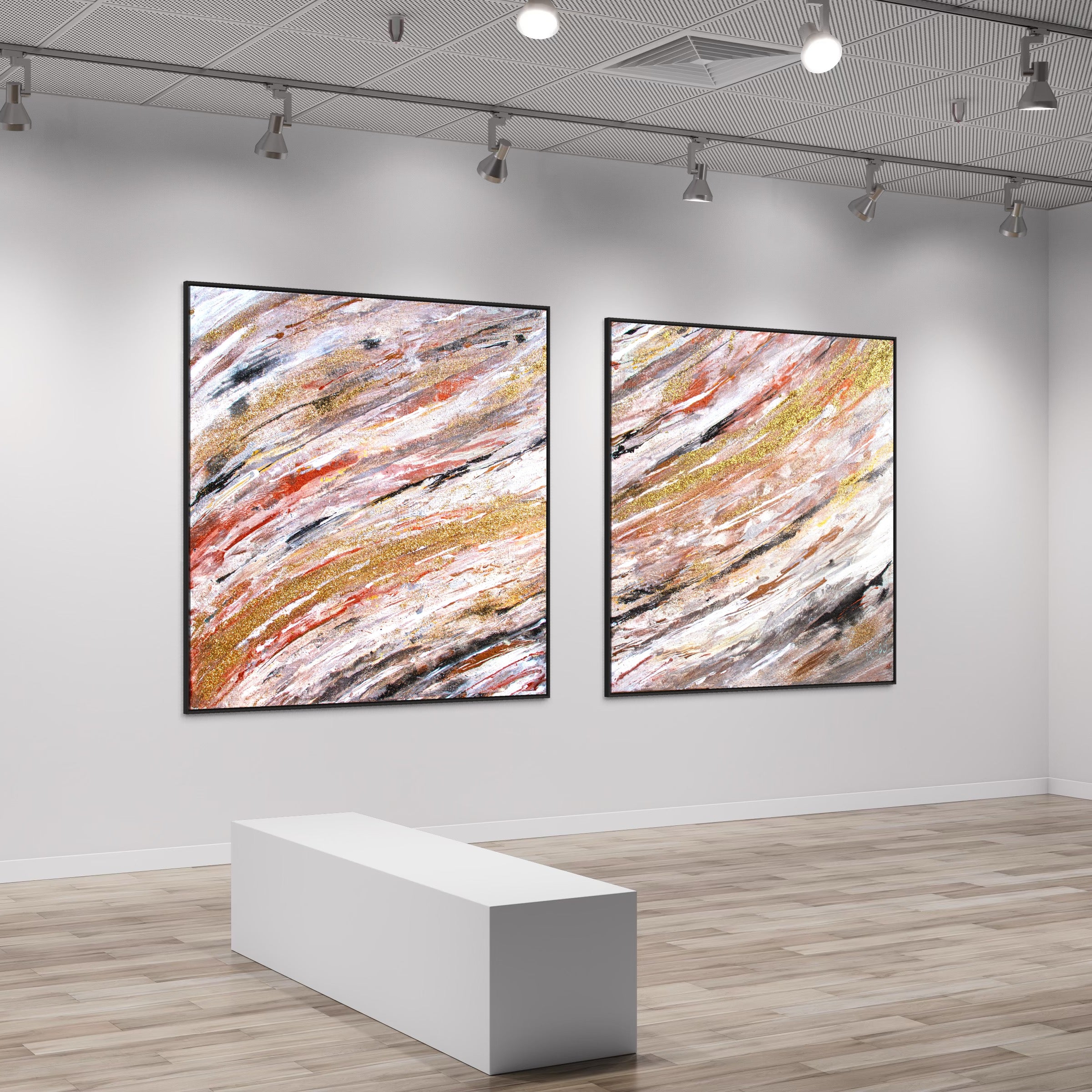 Canvas Print: " Golden wave" piece 2