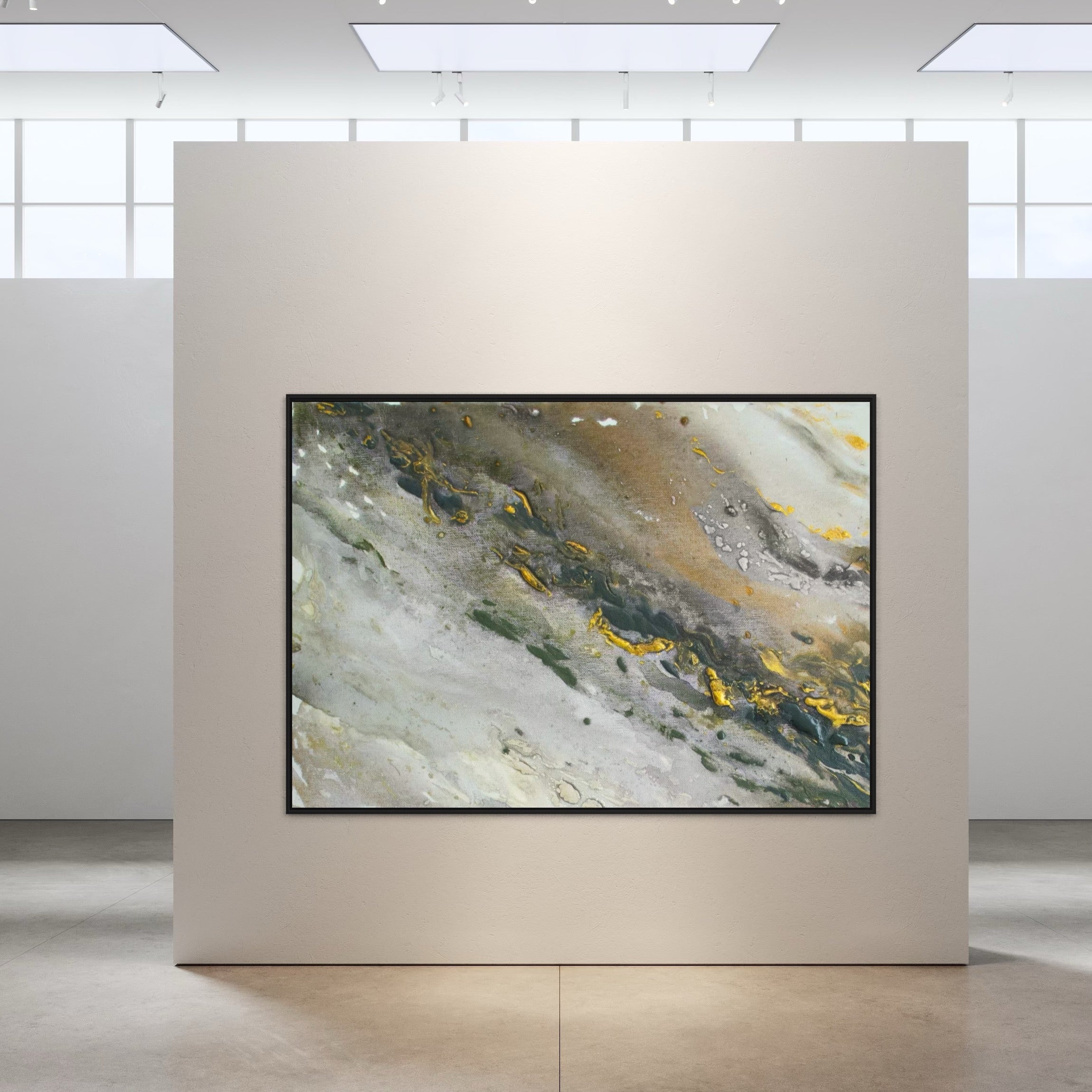 Canvas Print: "Marble wave gray"