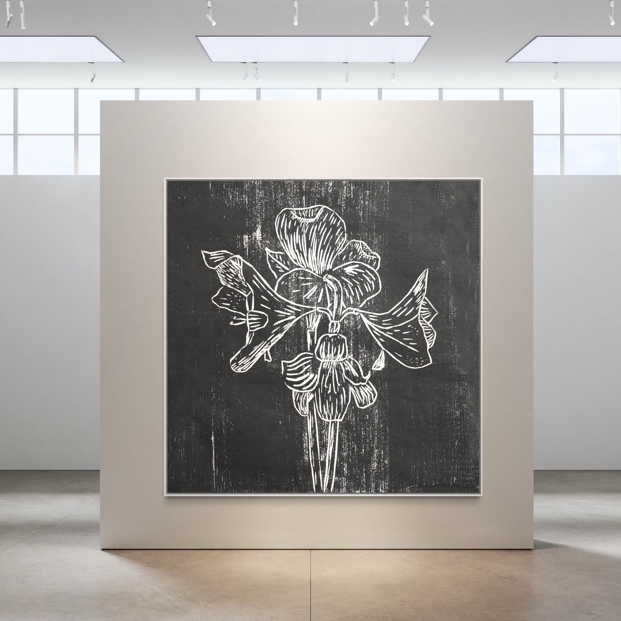Canvastavla: "Svart Amaryllis"| Botanisk Konst