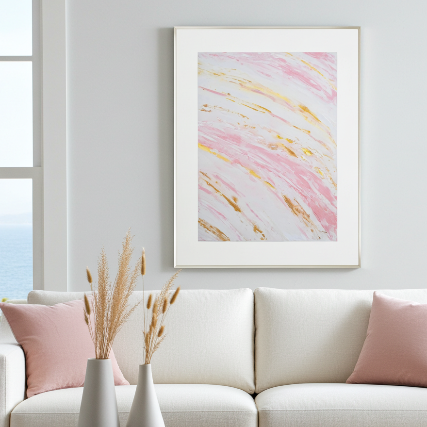 Fine Art Paper Print: "Blush Tides Piece 2"