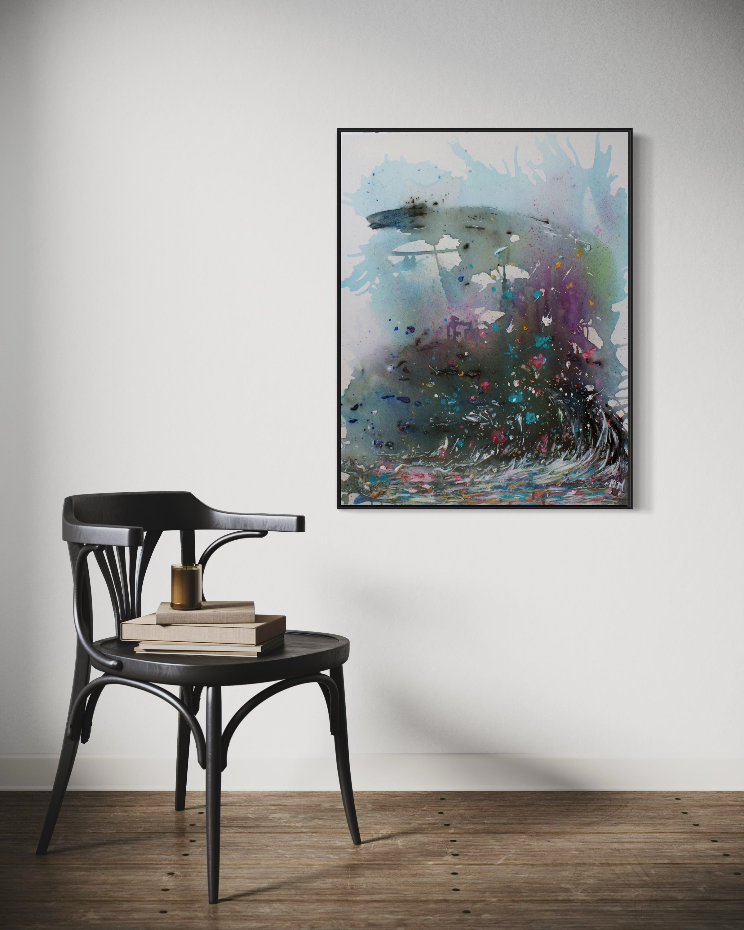Abstract Canvas Print - Blue and Purple Wave