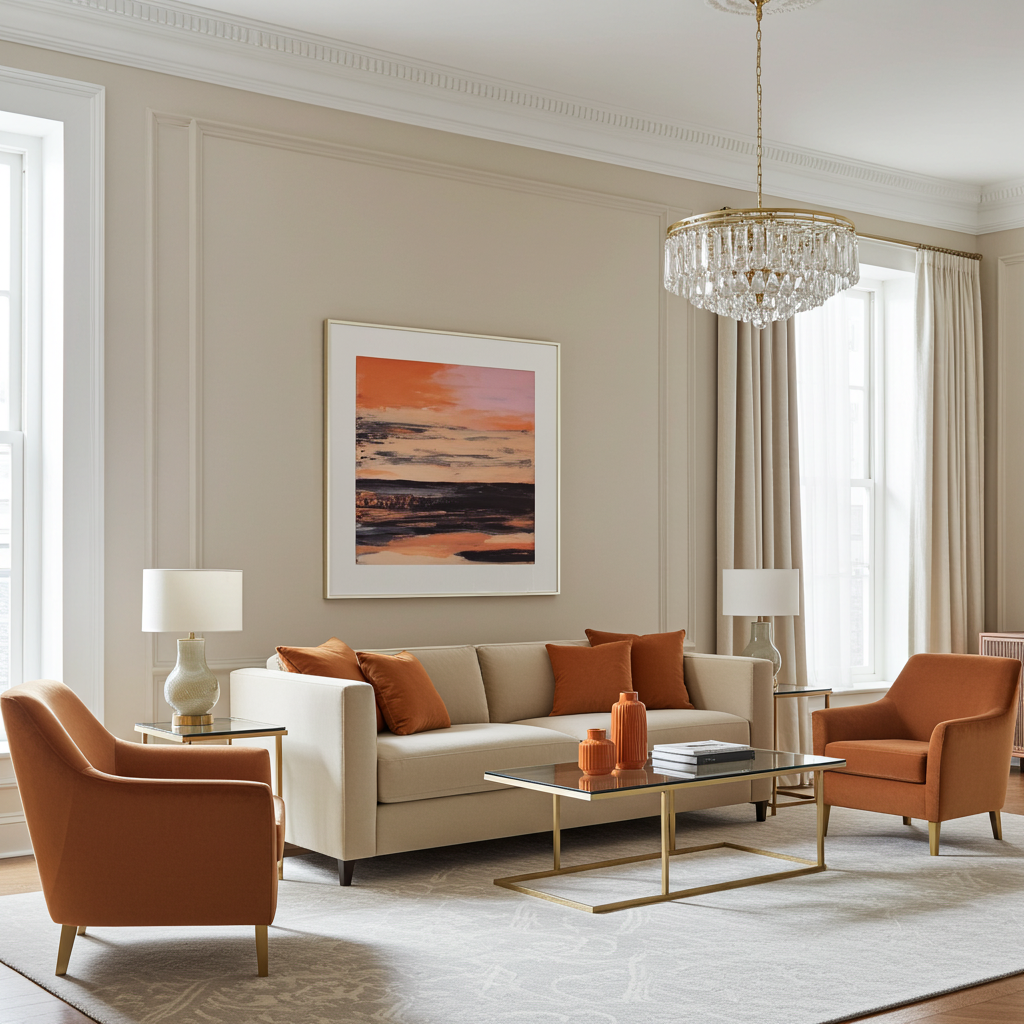 Fine Art Print tvådelad tavla: Coral beach del 1