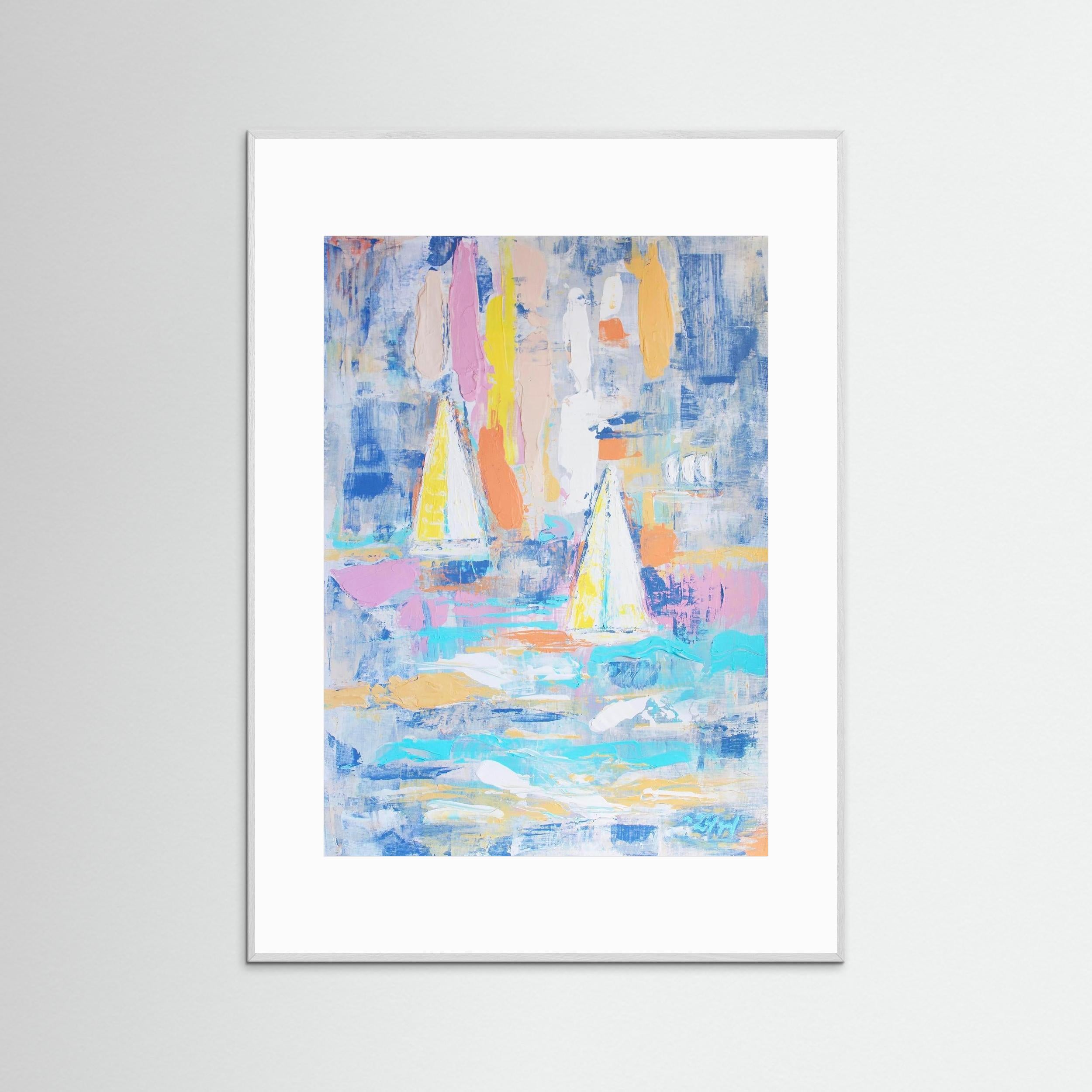 Fine Art Paper Print: "Sailing boats"