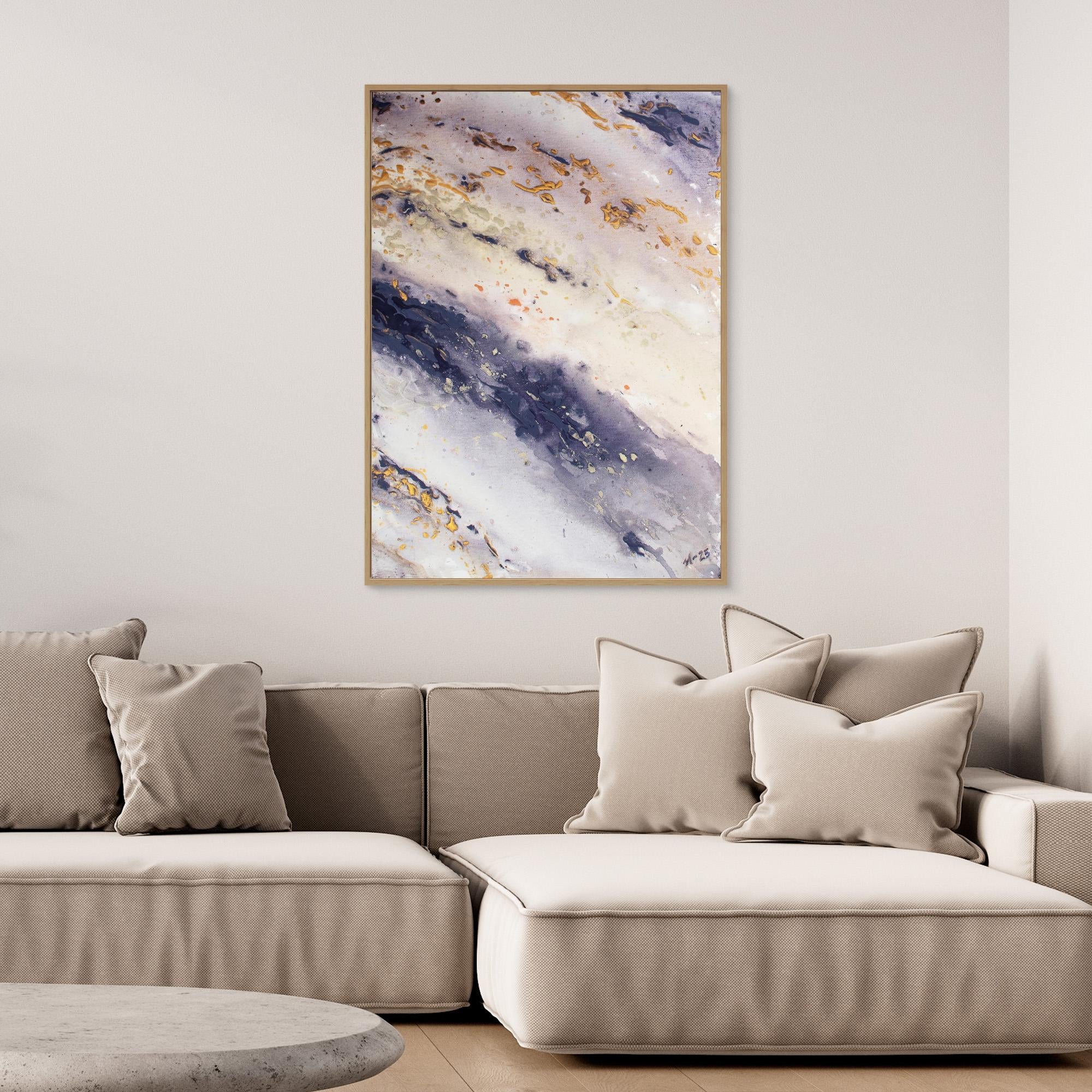 Canvas Print: "Marble Wave" piece 1