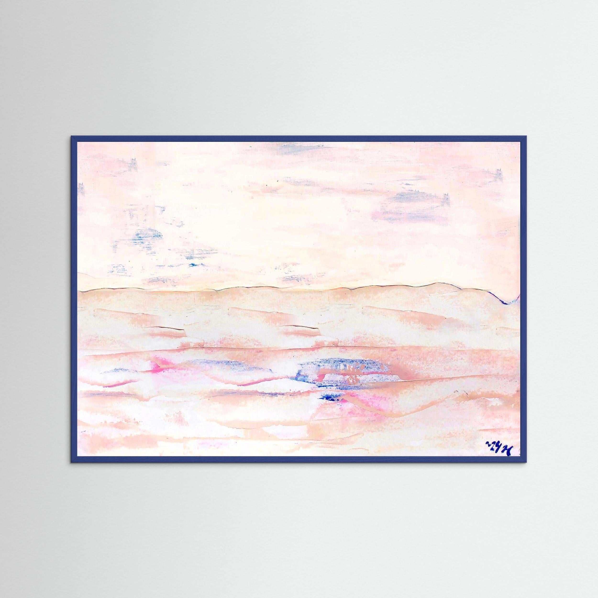 Fine Art Paper Print: "White sand beach" dusty pink
