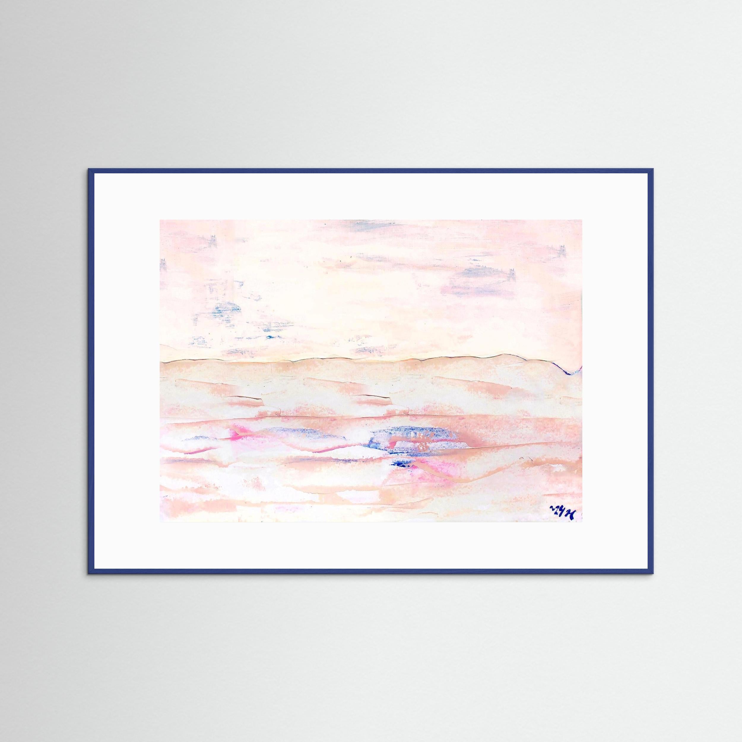 Fine Art Paper Print: "White sand beach" dusty pink