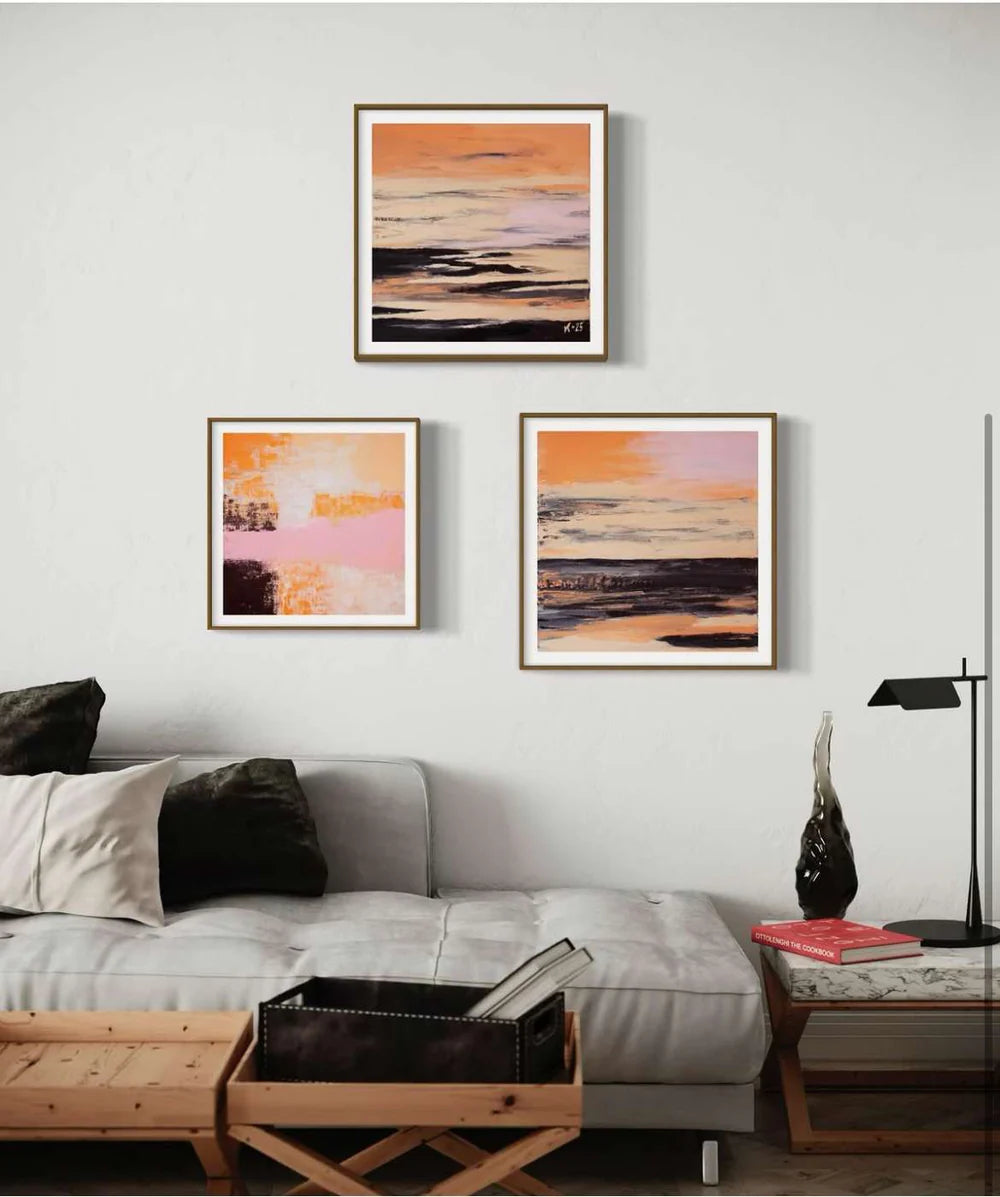 Konsttryck på Fine Art-papper: "Korall Solnedgång"
