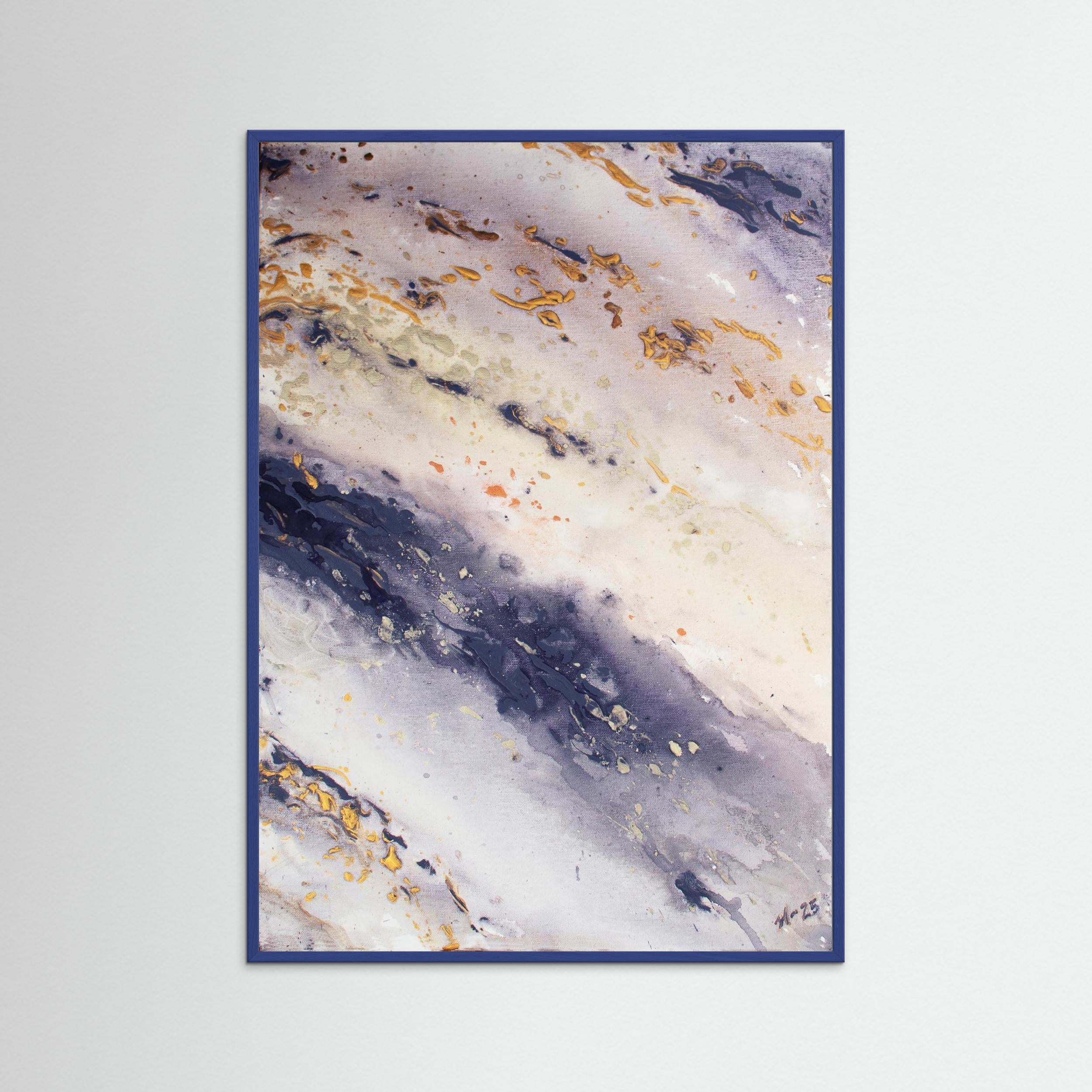 Fine Art Paper Print: Marble Wave Piece 2