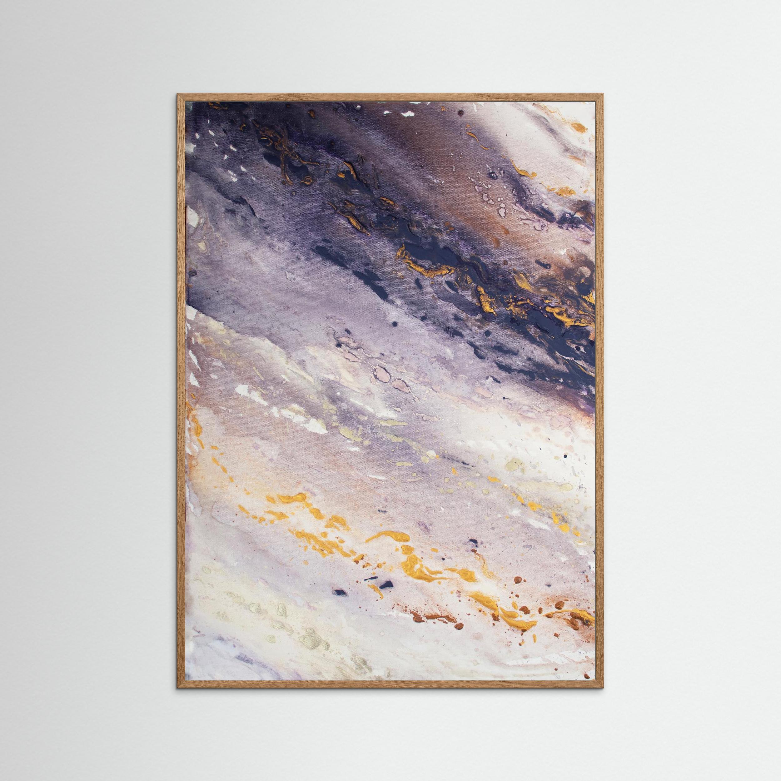 Fine Art Paper Print: Marble Wave Piece 1