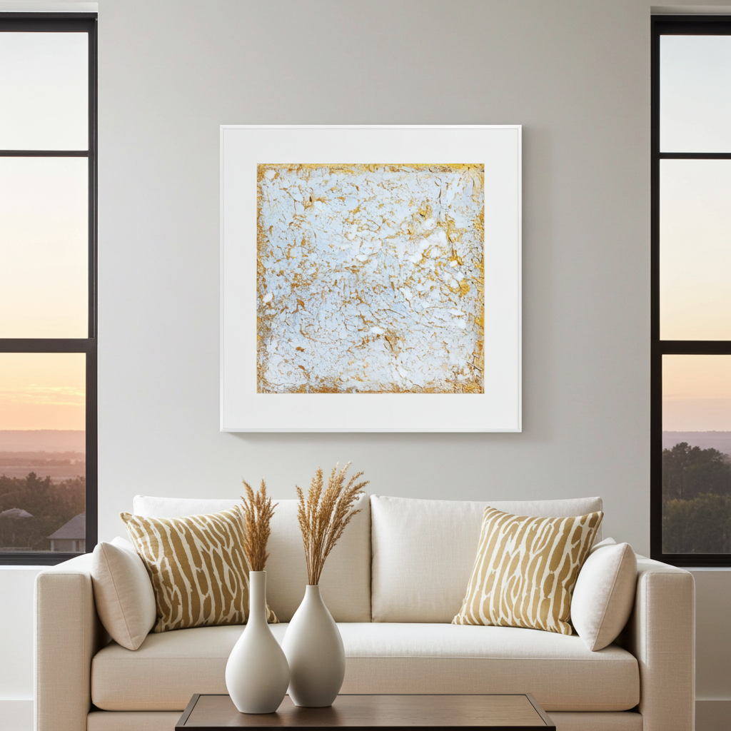 Fine Art Print: "Organisk 3D-guldmålning"