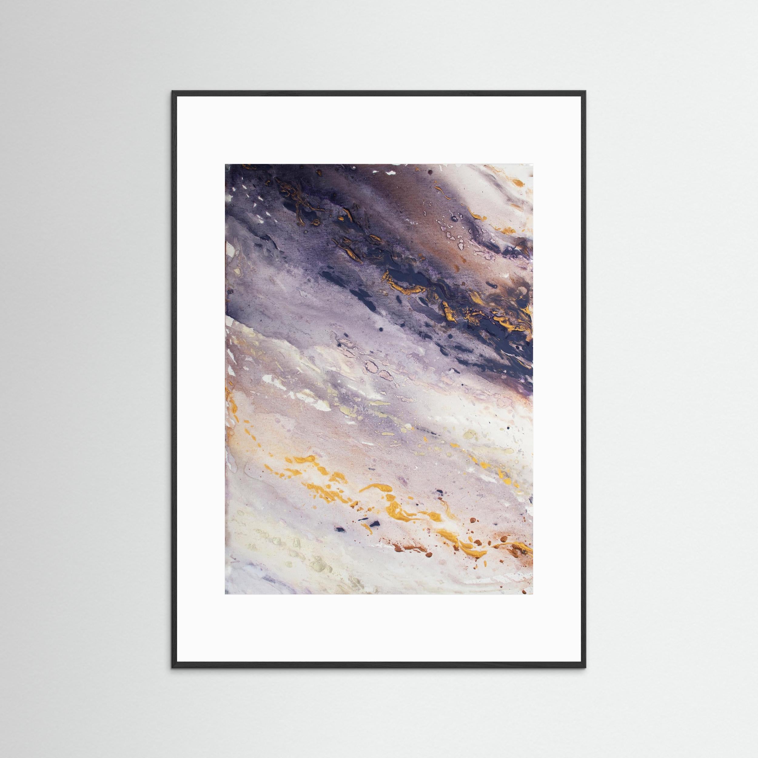 Fine Art Paper Print: Marble Wave Piece 1