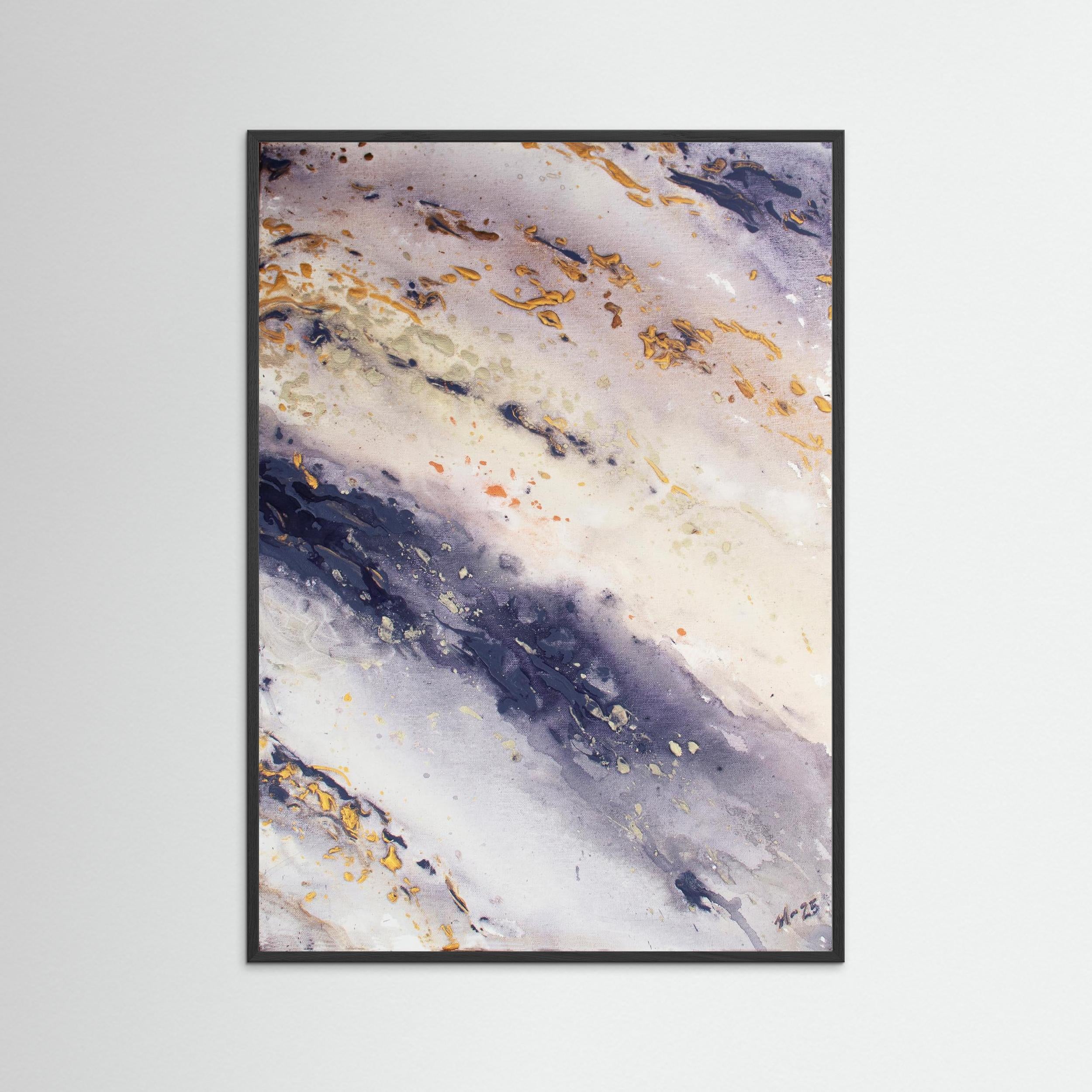 Fine Art Paper Print: Marble Wave Piece 2