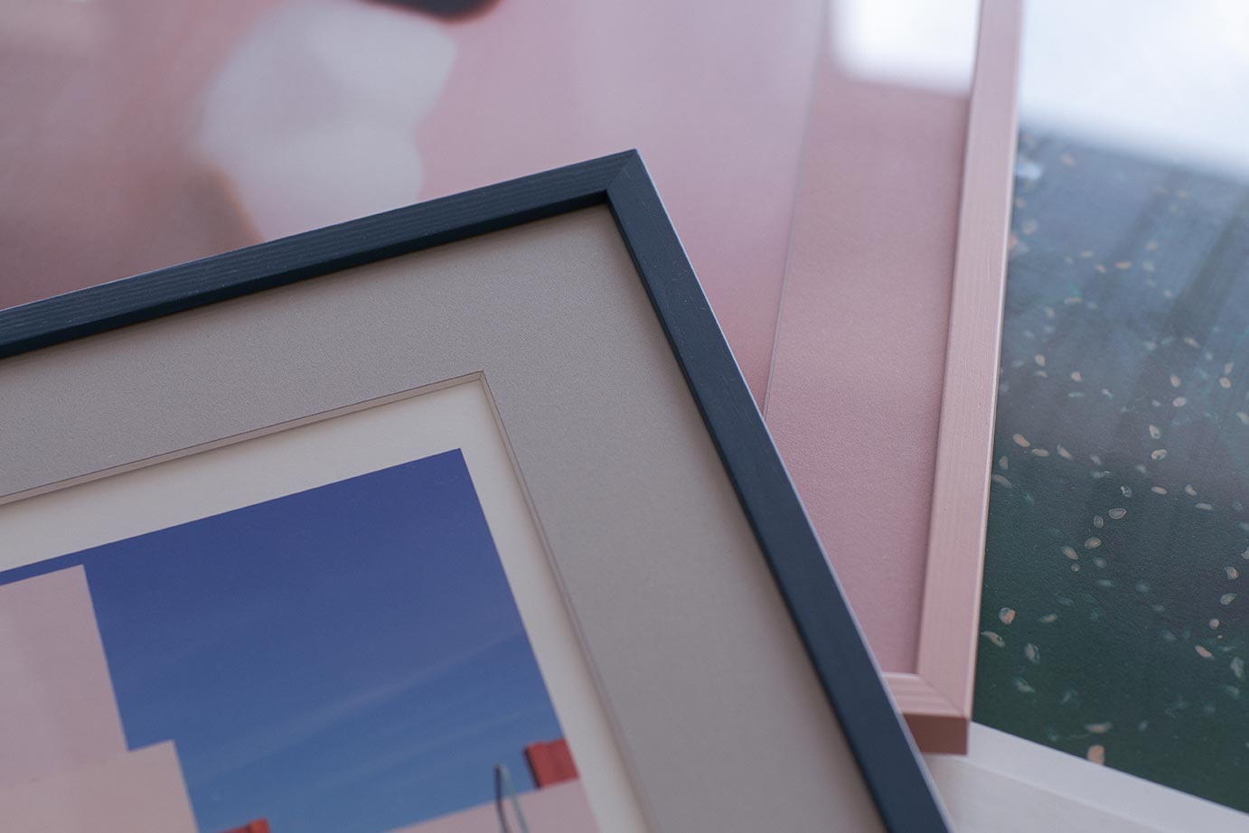 Fine Art Paper Print: "White sand beach" dusty pink