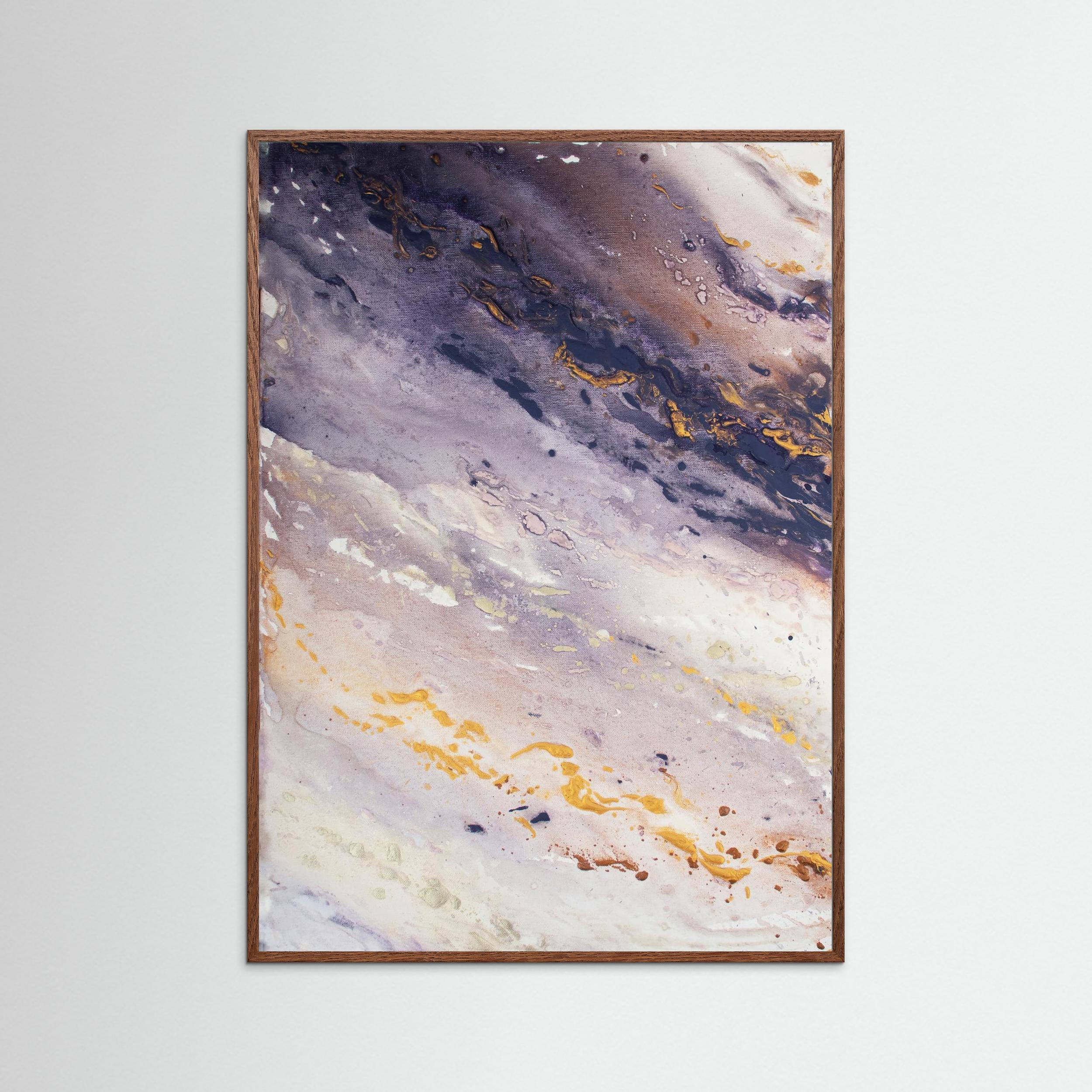 Fine Art Paper Print: Marble Wave Piece 1