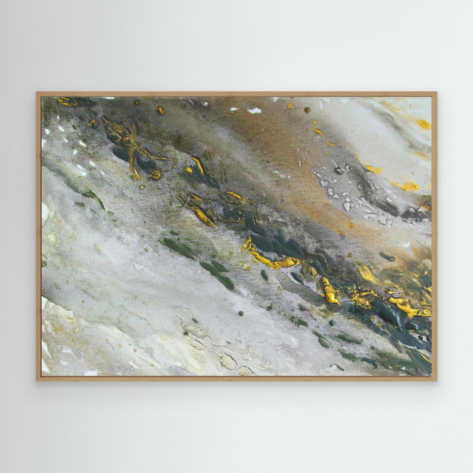 Canvas Print: "Marble wave gray"