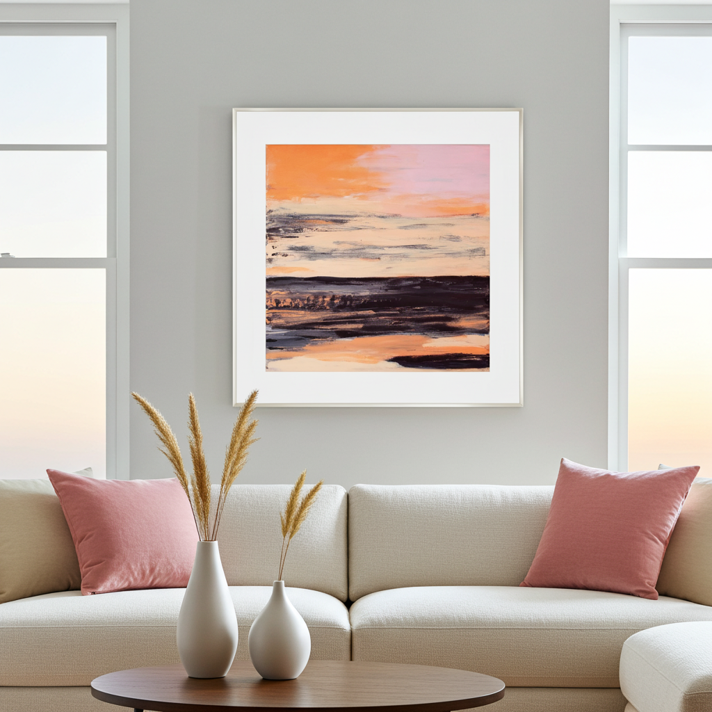 Fine Art Print tvådelad tavla: Coral beach del 1