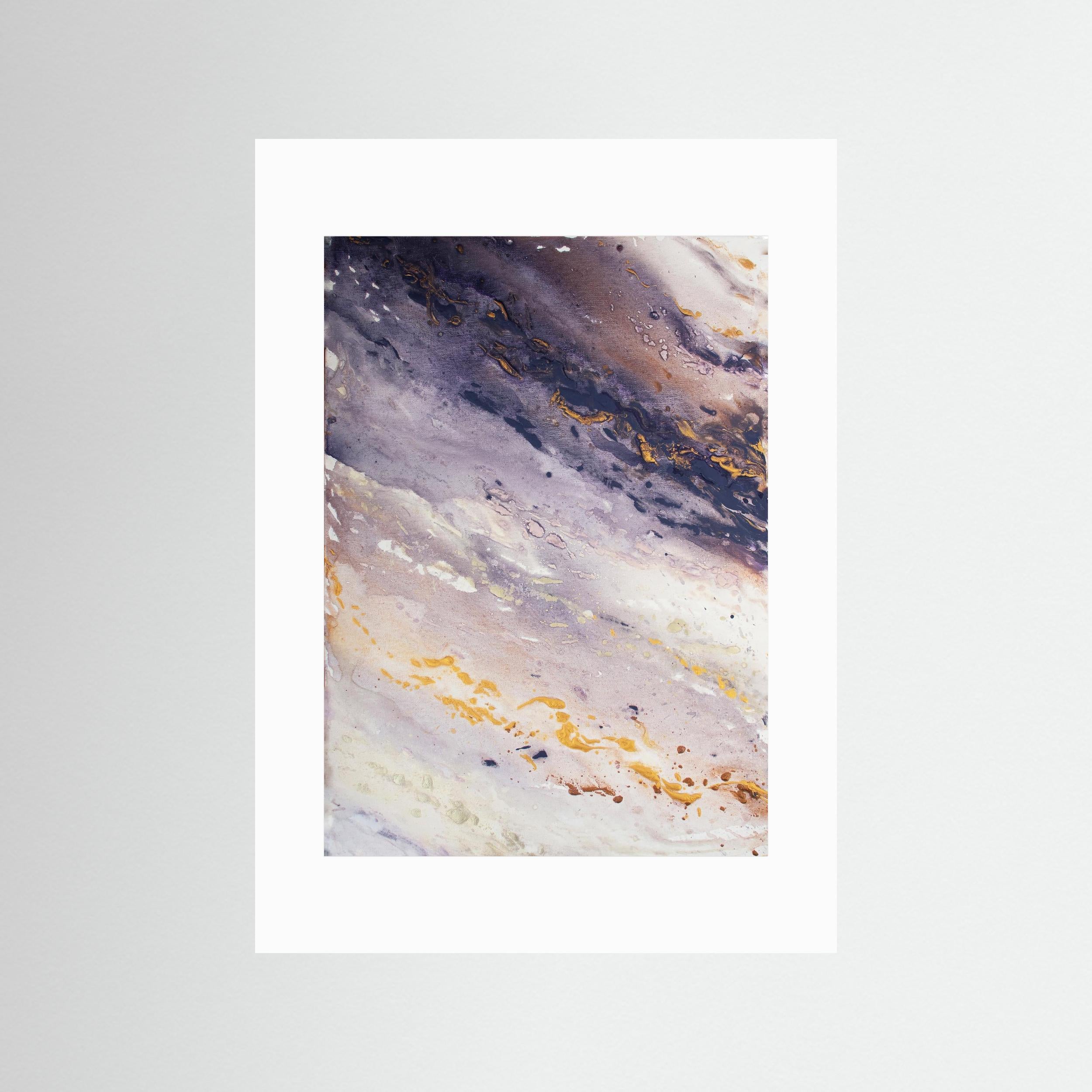 Fine Art Paper Print: Marble Wave Piece 1