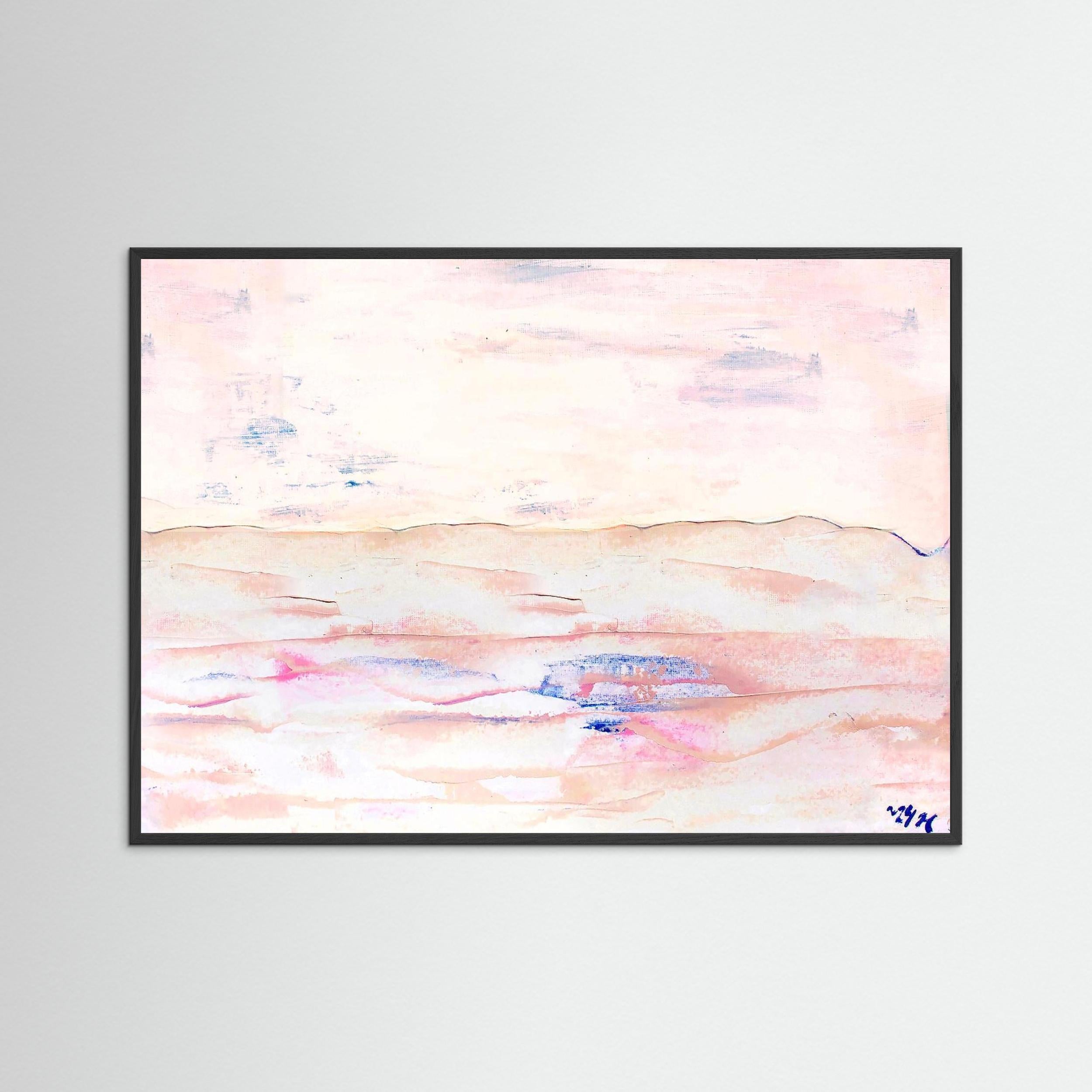 Fine Art Paper Print: "White sand beach" dusty pink
