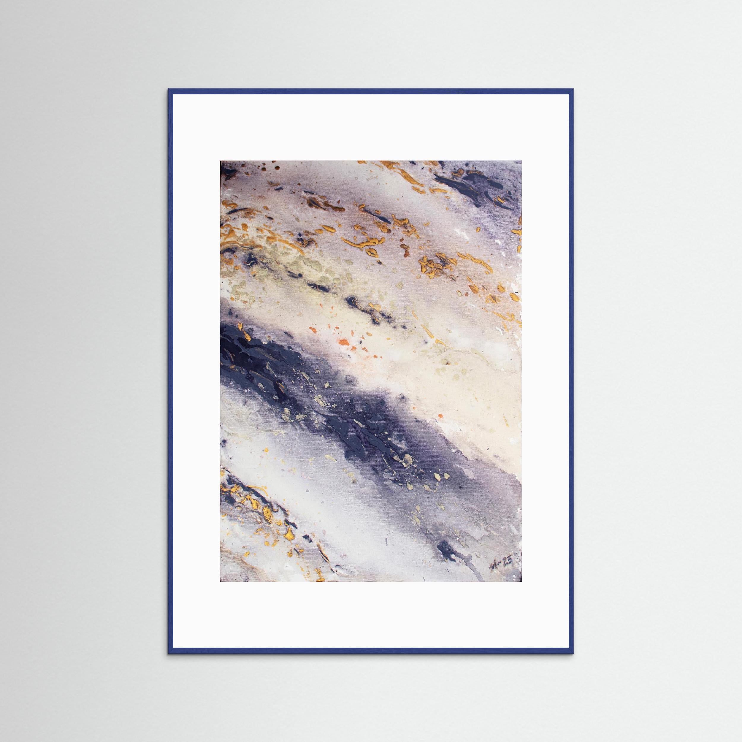Fine Art Paper Print: Marble Wave Piece 2