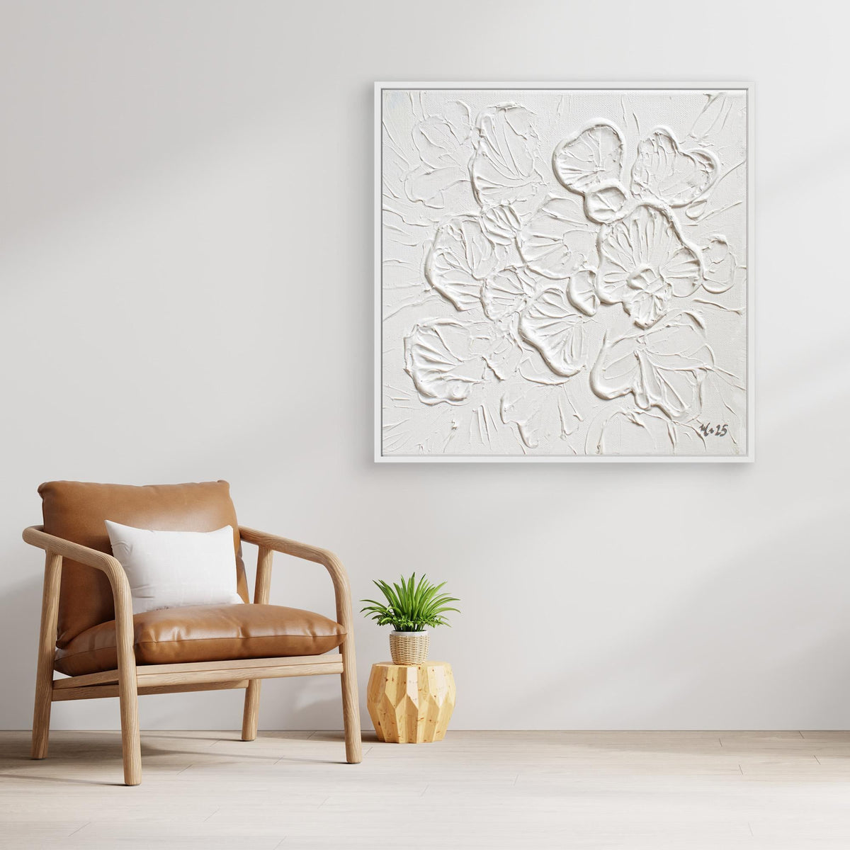 Canvas Print: "Soft White Bloom"