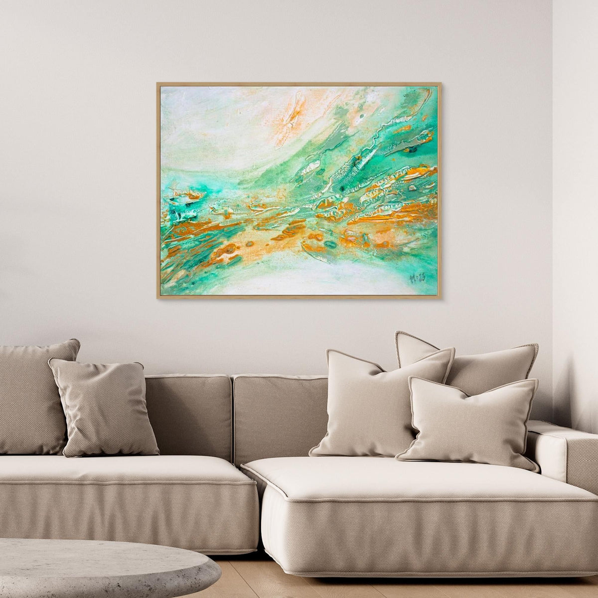 Canvas Print: "Golden current"