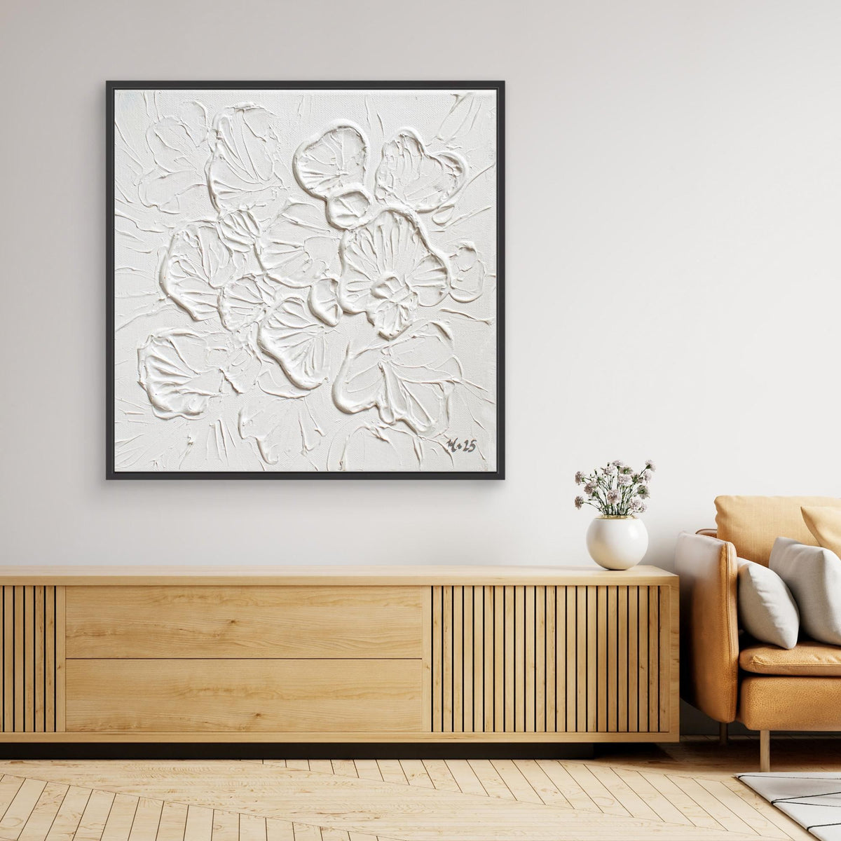 Canvas Print: "Soft White Bloom"