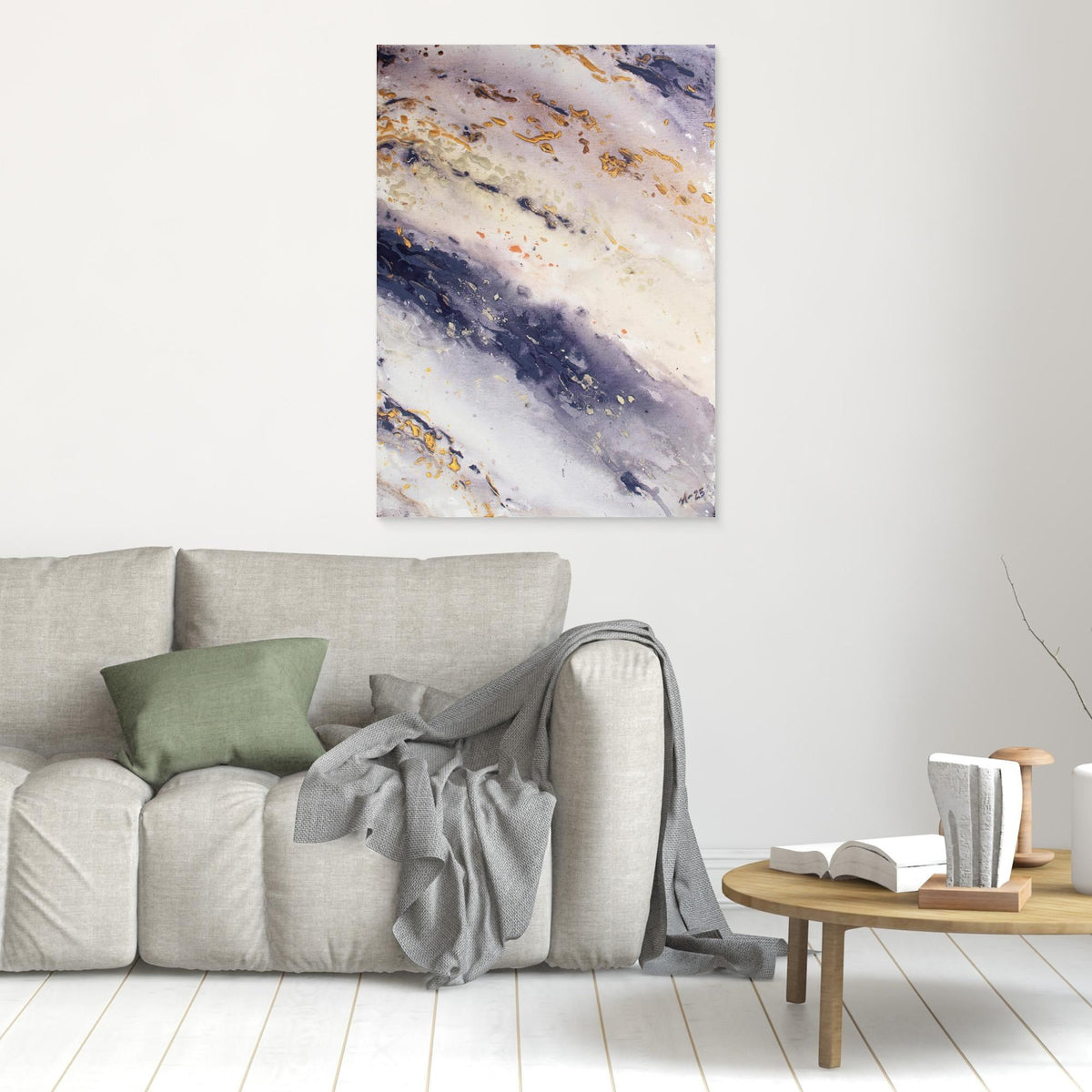 Canvas Print: "Marble Wave" piece 1