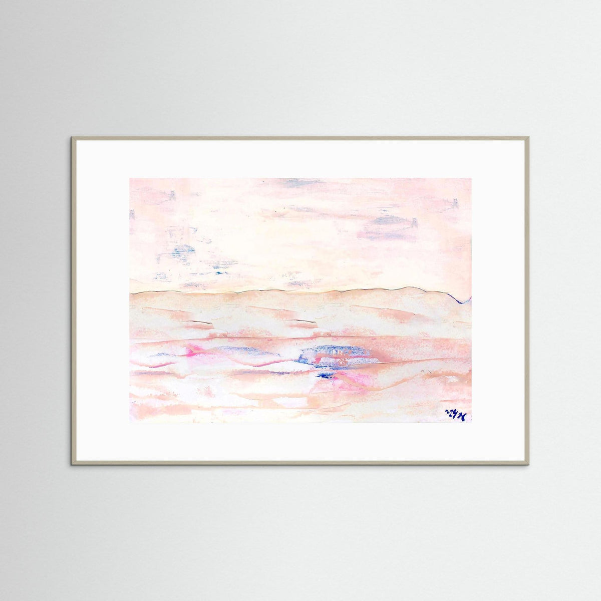 Fine Art Paper Print: "White sand beach" dusty pink